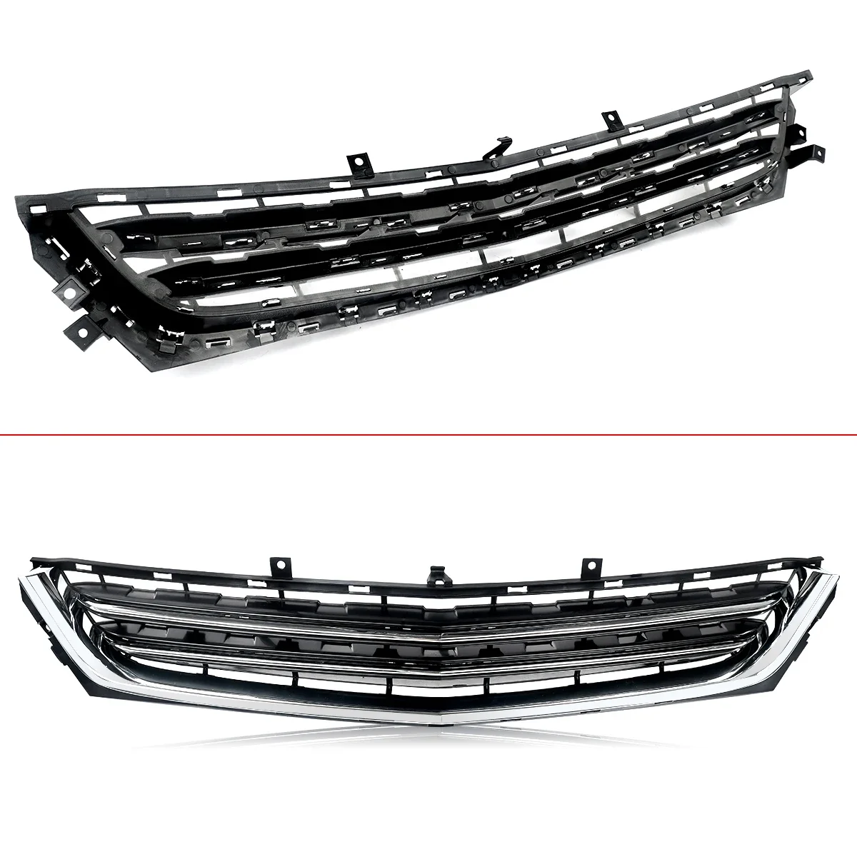 SAIQINGSP For 2014-2020 Chevrolet Impala Sedan Chrome + Black ABS Plastic Car Accessories Tools