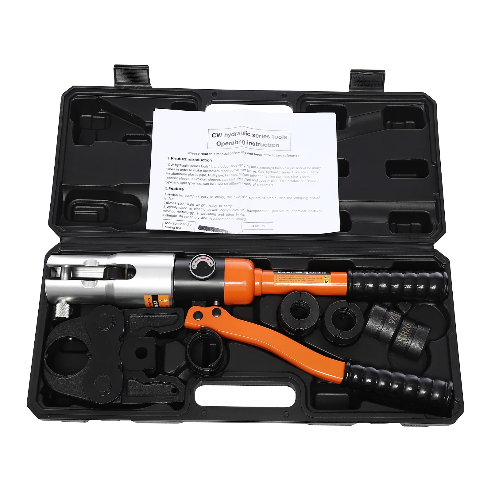 Professional Tube Crimping Pliers Hydraulic Press Tool Pressing Crimper To Crimp Pipes TH/U Molds Crimp Aluminum Plastic, PEX,