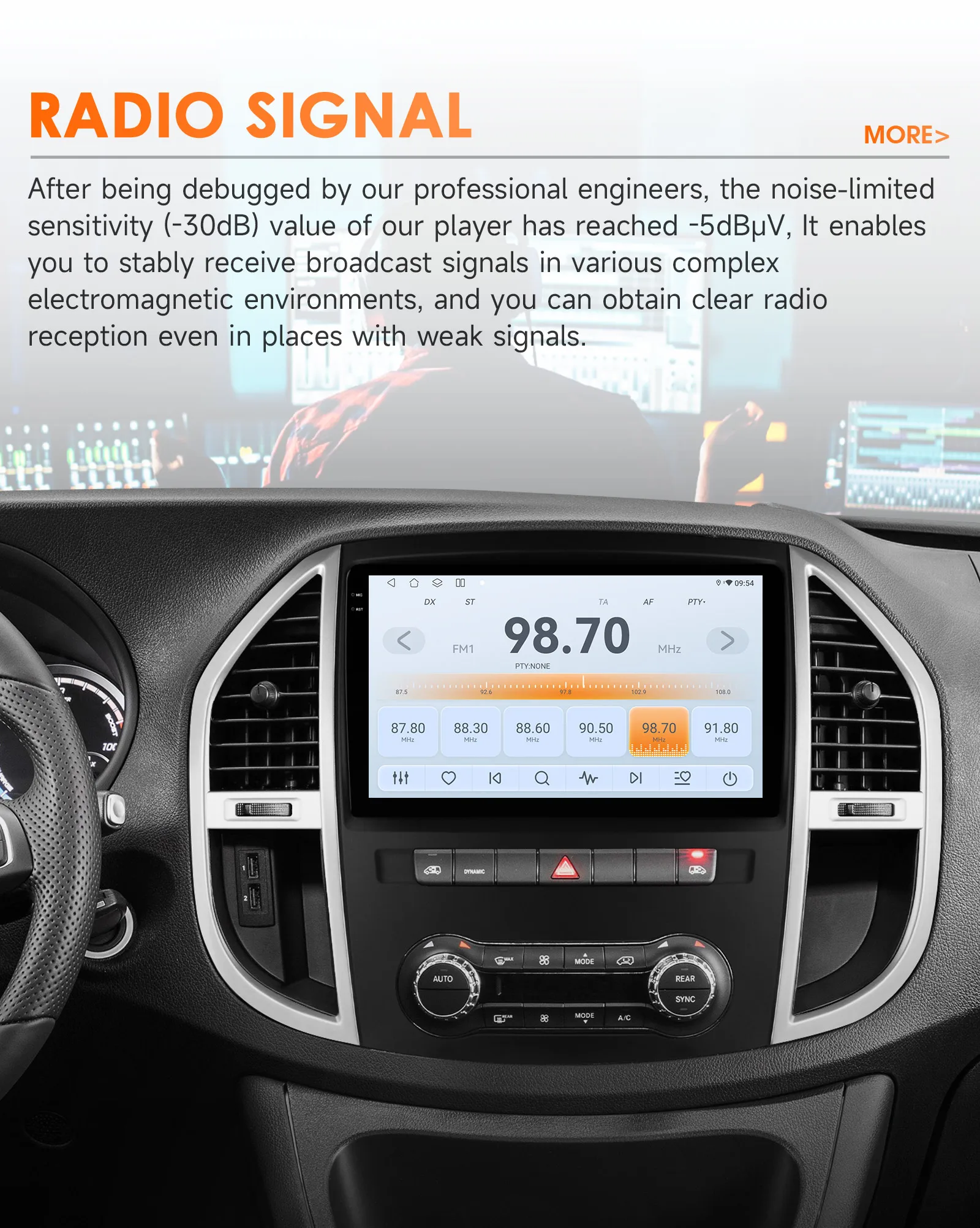 Hizpo 10.1" Radio For Mercedes Benz Vito W447 2014-2021 AI Voice 2 Din Android Auto Carplay Car Multimedia GPS 2din Stereo 6115