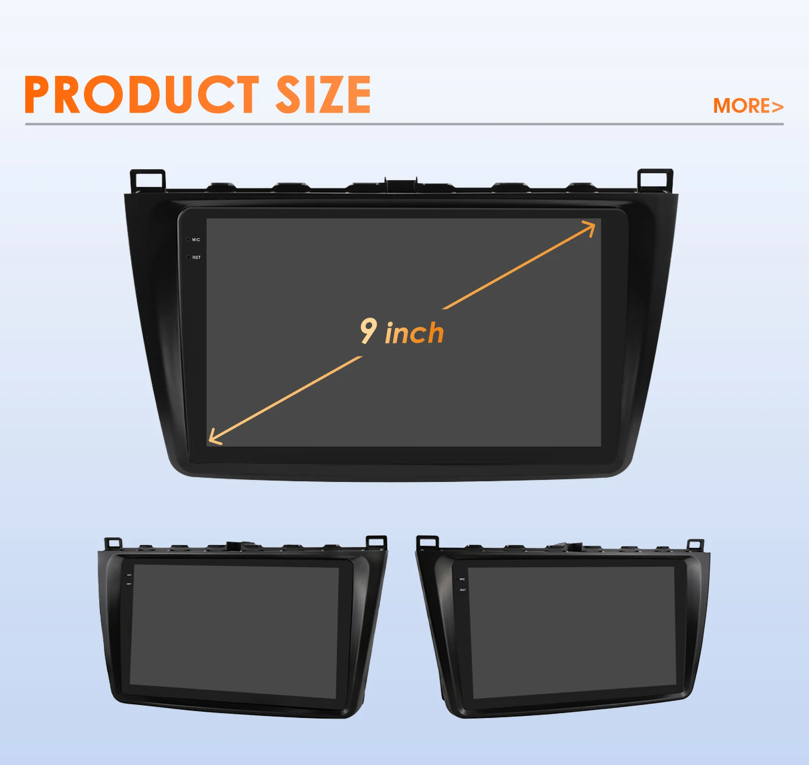 Hizpo 2Din 9inch Android Auto Car Radio for Mazda 6 2007 - 2012 CarPlay Screen GPS Navigation 4G BT WiFi SWC DSP RDS 360° Cam
