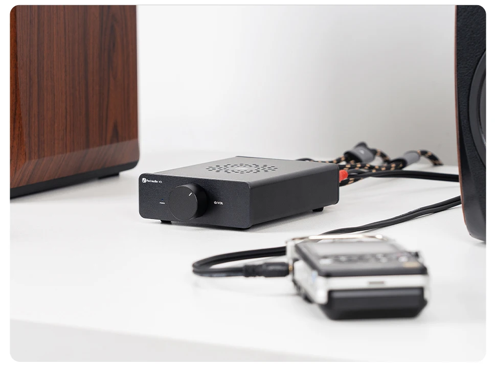 Fosi Audio Stereo Power Amplifier 300W x2 TPA3255 Class D Mini Speaker Amp 2 Channel Audio Amplifier for Passive Bookshelf