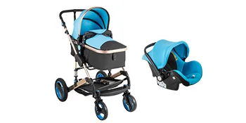 VEVOR Luxurious Baby Stroller 3 in 1 Portable Travel Reclining Baby Carriage Folding Pram for Newborn Baby Bassinet Pushchair