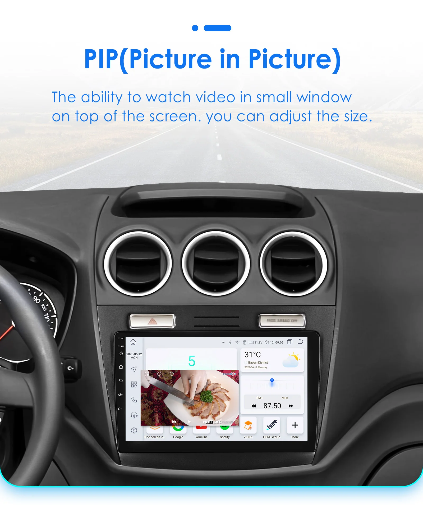 10.1" Hizpo 2Din CarPlay Android Auto Car Radio for Ford Transit Connect Tourneo Connect 2005 - 2014 BT 4G SWC RDS DSP GPS Navi
