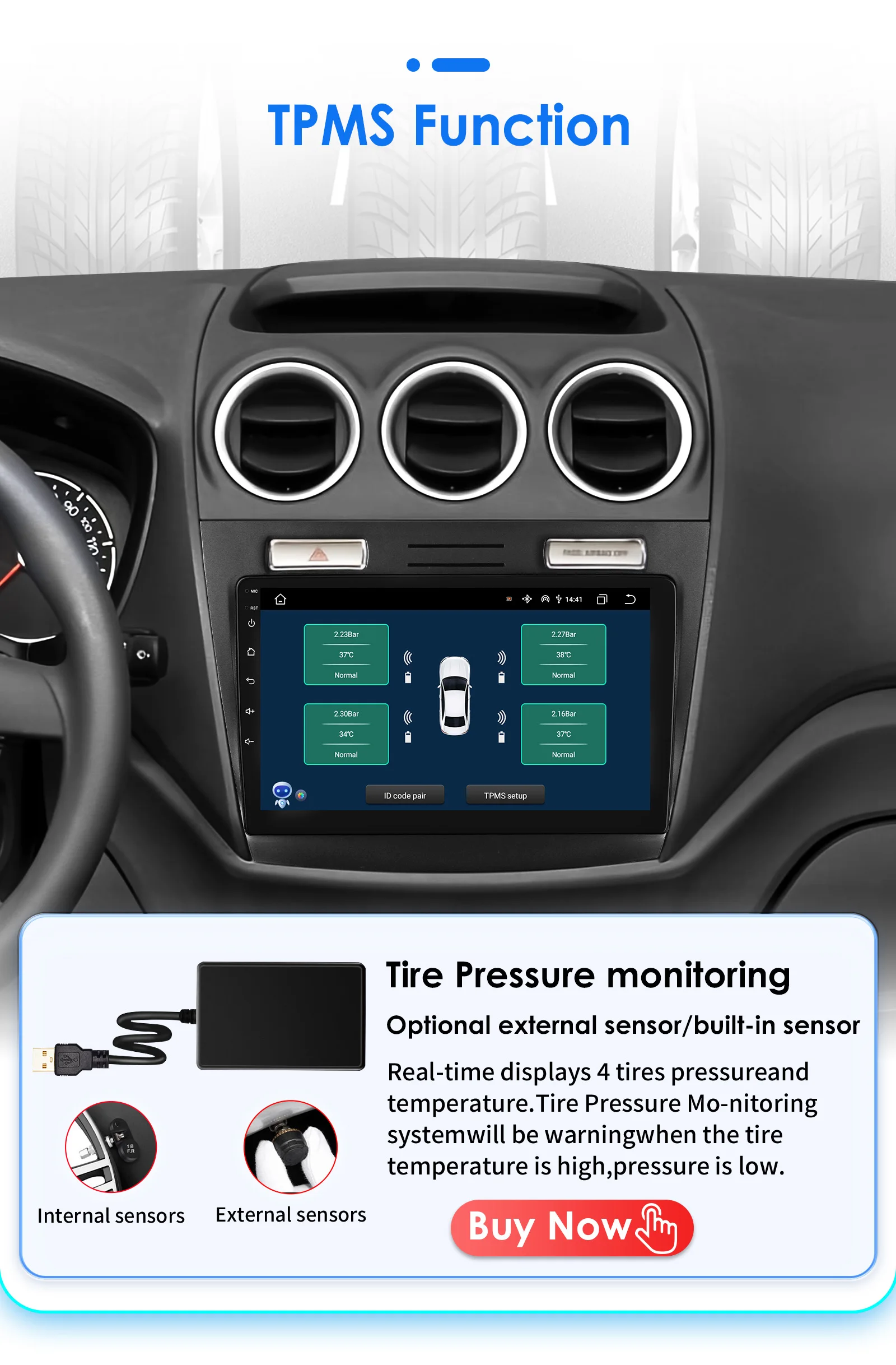 10.1" Hizpo 2Din CarPlay Android Auto Car Radio for Ford Transit Connect Tourneo Connect 2005 - 2014 BT 4G SWC RDS DSP GPS Navi