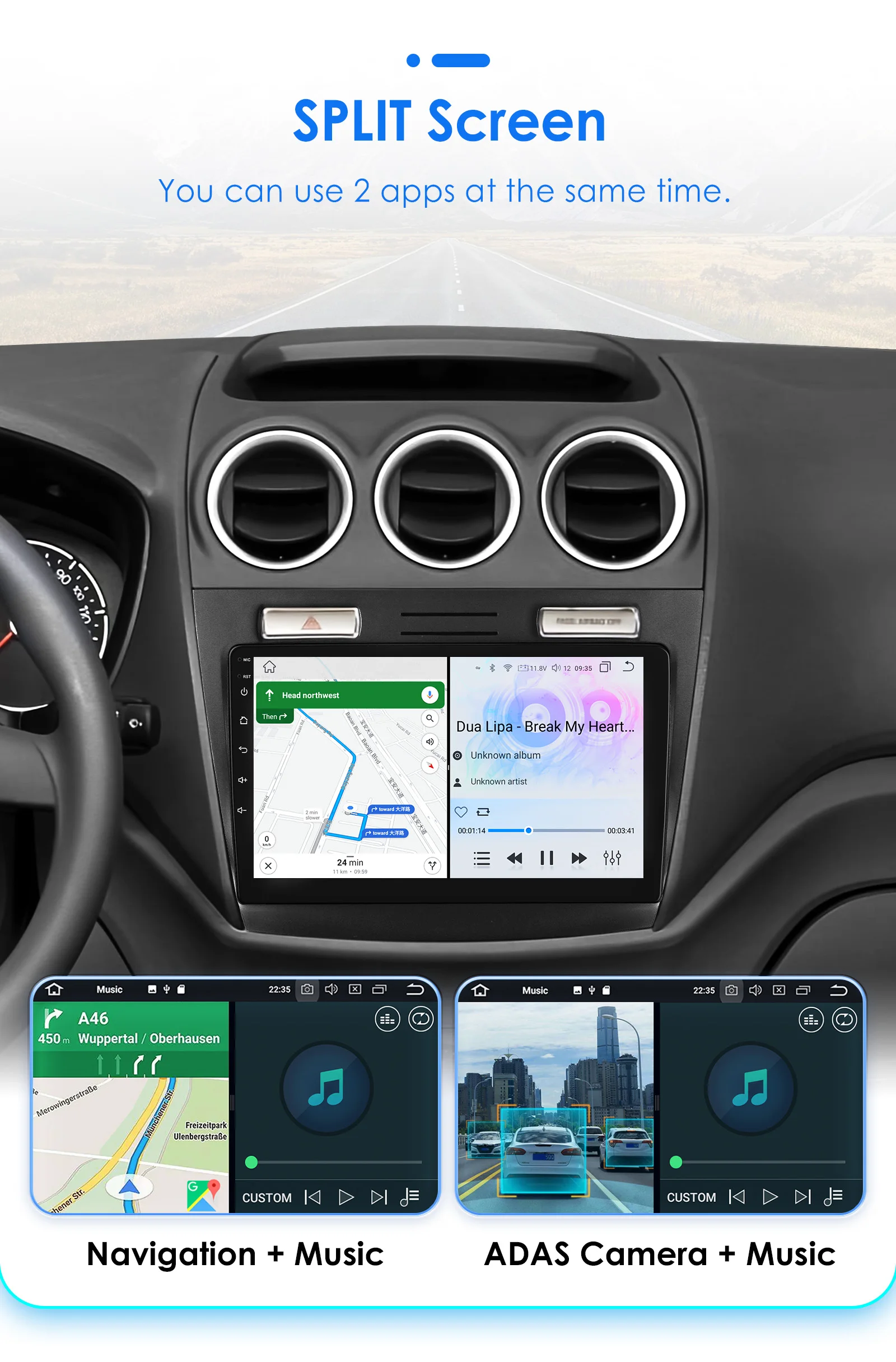 10.1" Hizpo 2Din CarPlay Android Auto Car Radio for Ford Transit Connect Tourneo Connect 2005 - 2014 BT 4G SWC RDS DSP GPS Navi