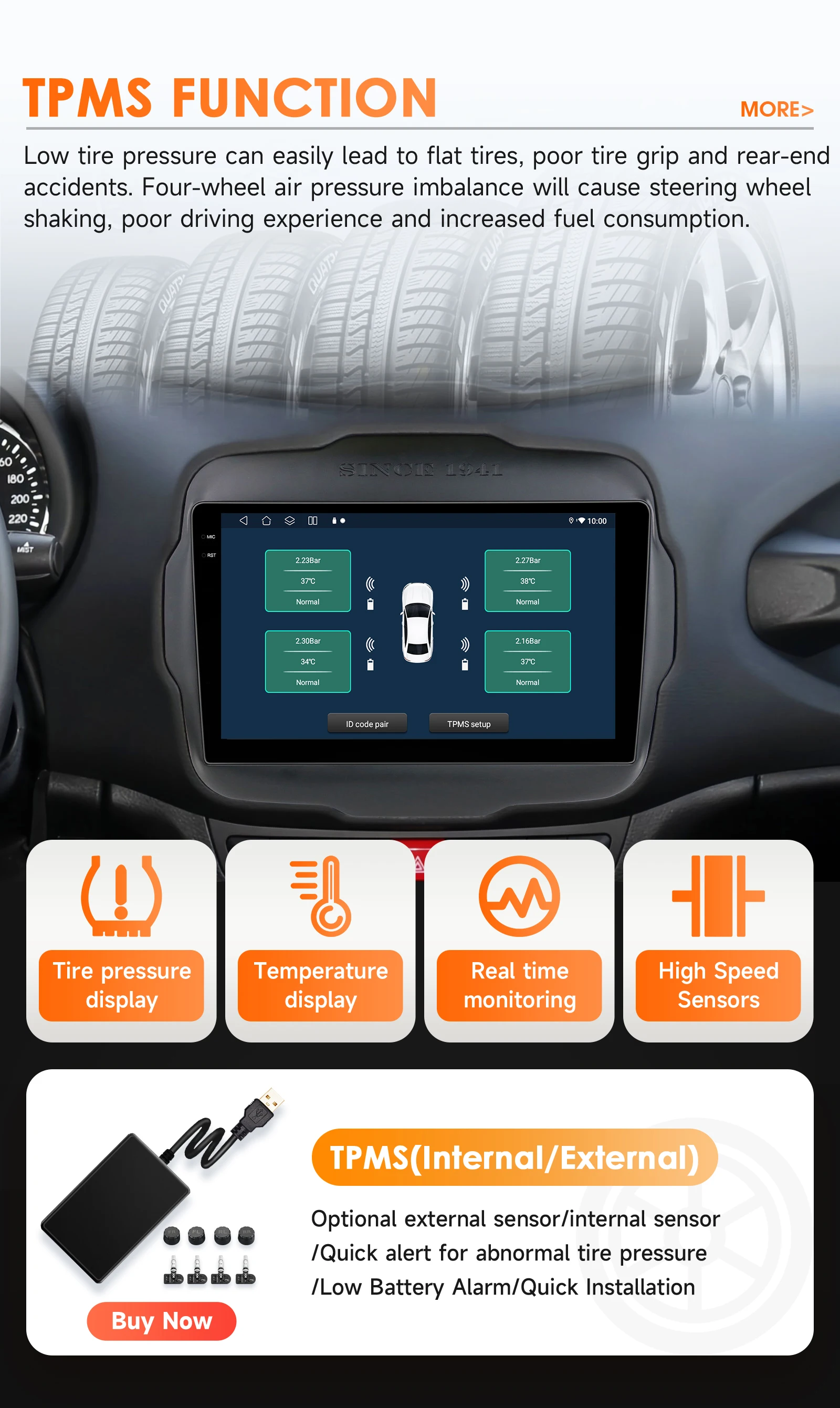 9" Hizpo 2Din Android14 Car Radio for Jeep Renegade 2016 - 2020 GPS RDS DSP 4G BT Android Auto CarPlay Snapdragon 6115 360°CAM