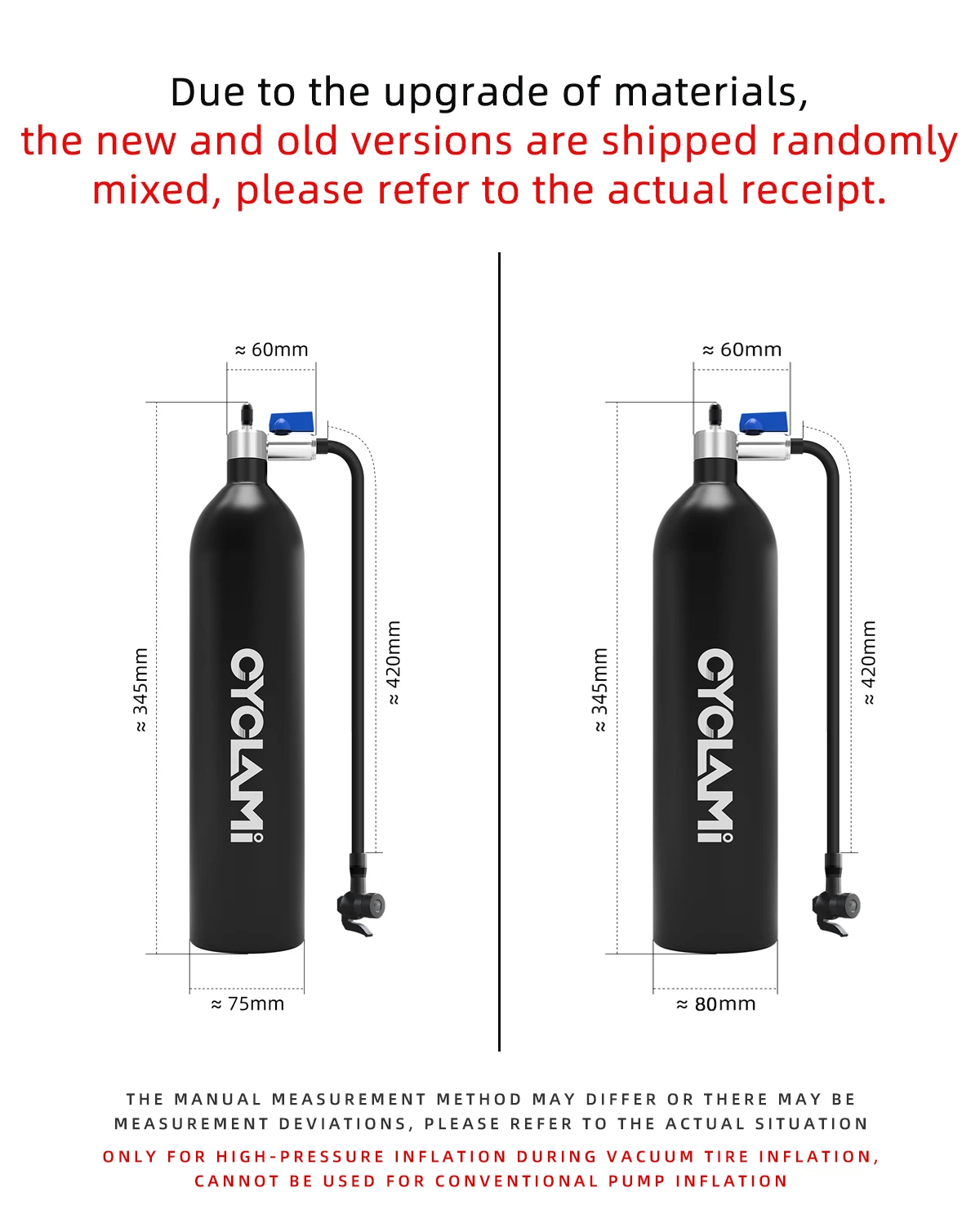 CYCLAMI 1.2L Aluminum Alloy MTB Road Inflator Tyre Air bottle Tire Booster With Valve Gas Cylinder For Bike Tubeless 29" Tire