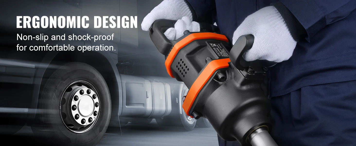 SucceBuy 1Inch Air Impact Wrench Impact Gun Up to 3160ft-lbs Reverse Torque Output for Repairs of Heavy Duty Truck Tractor Tire