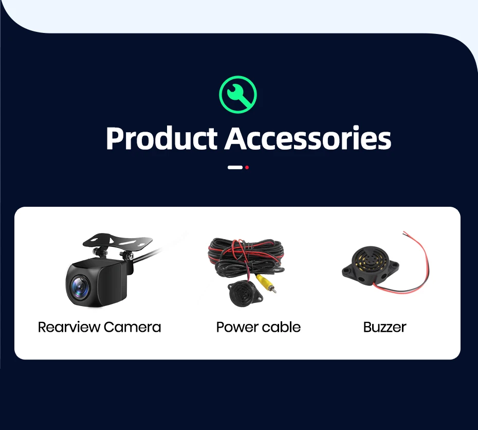 Car Rearview Camera AHD 1080P Radar Alarm WaterProof 145° Wide-Angle Reverse Backup AI Smart Camera for Junsun Car Accessories