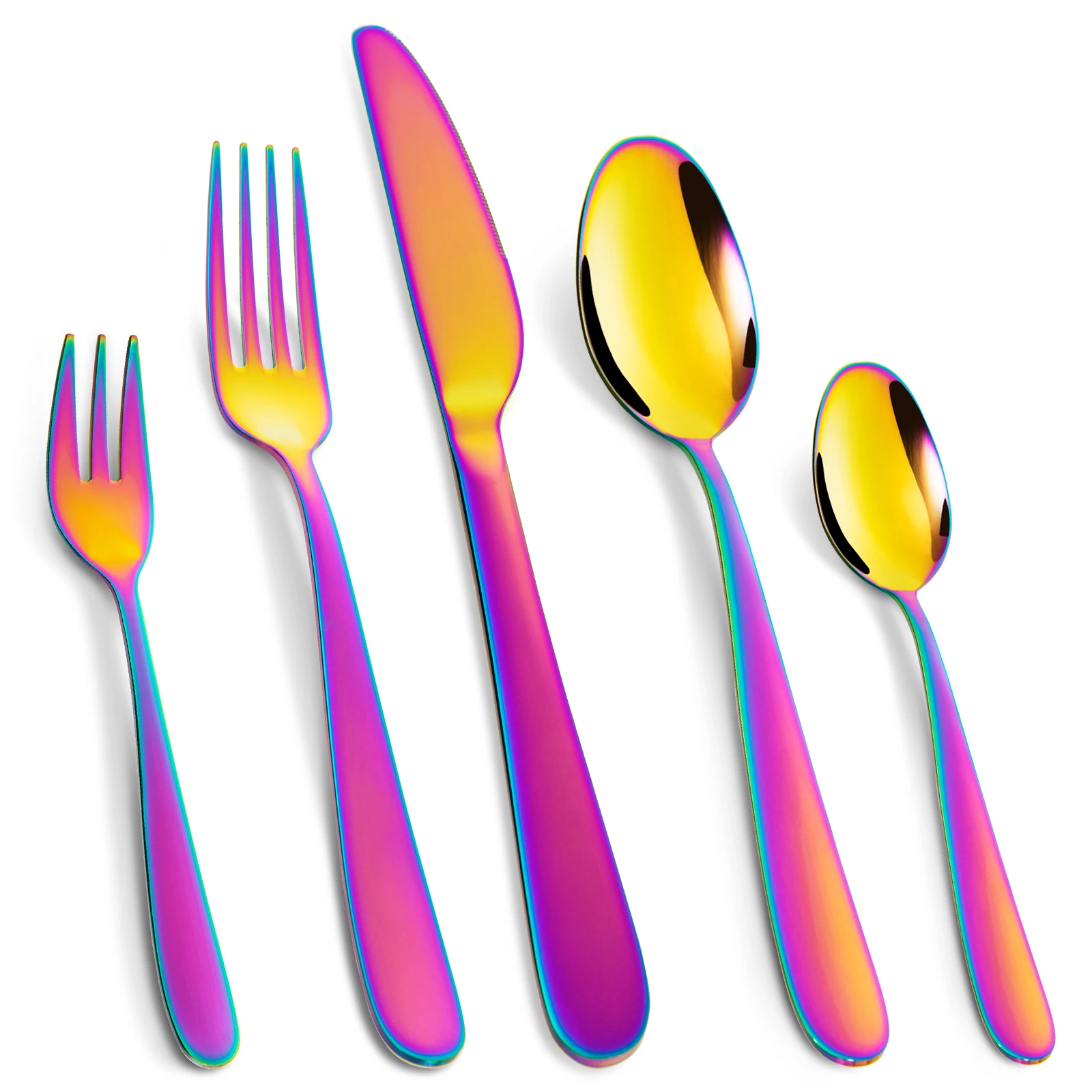 60Pcs Tableware Stainless Steel Dinnerware Set Knife Fork Coffee Spoon Mirror Flatware Dishwasher Safe Kitchen Silverware Set