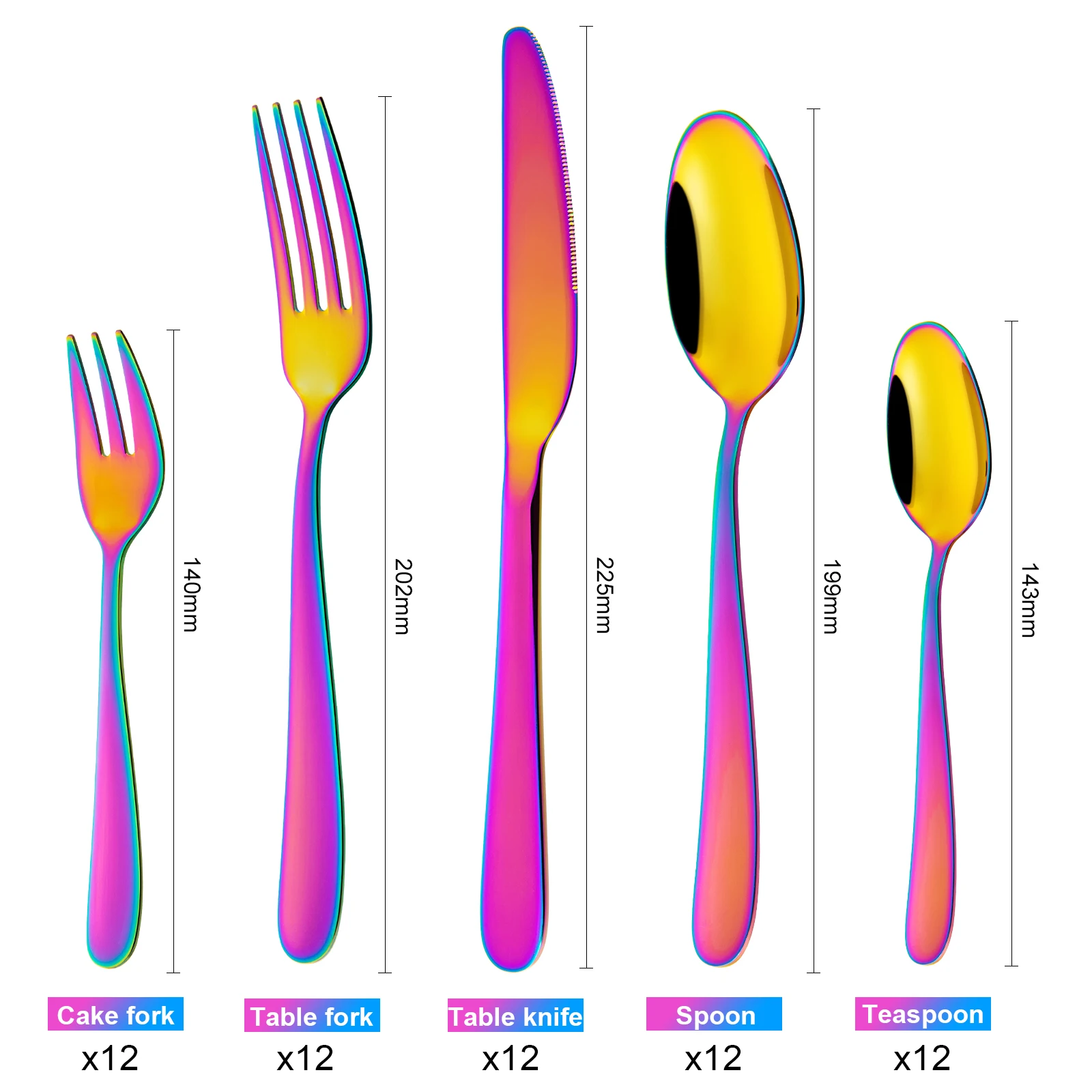 60Pcs Tableware Stainless Steel Dinnerware Set Knife Fork Coffee Spoon Mirror Flatware Dishwasher Safe Kitchen Silverware Set