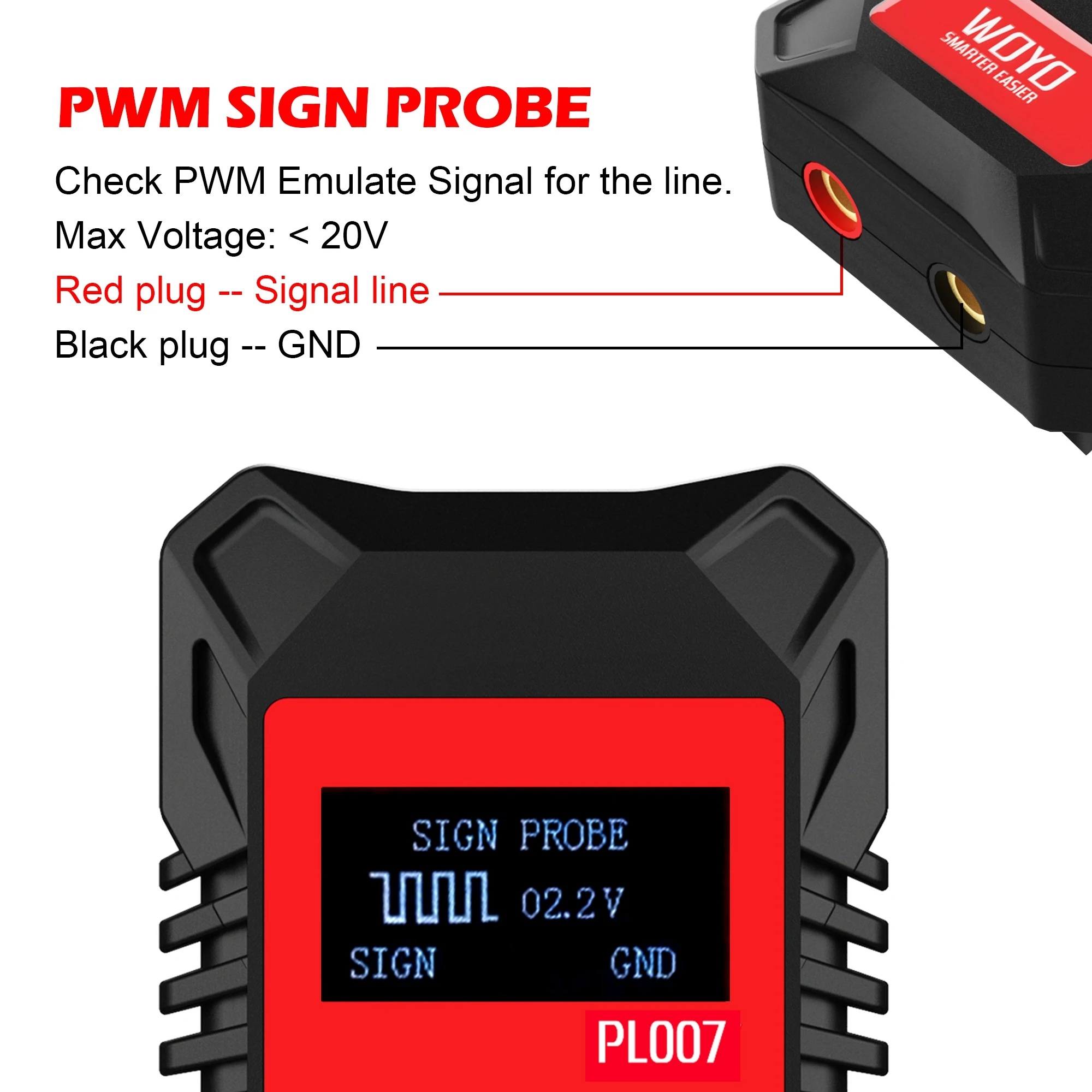 PL007 2.0 CAN LIN PWM Tester, Auto-recognize CAN-H & CAN-L, Read Baud Rate, For Automotive Diagnostic Tool