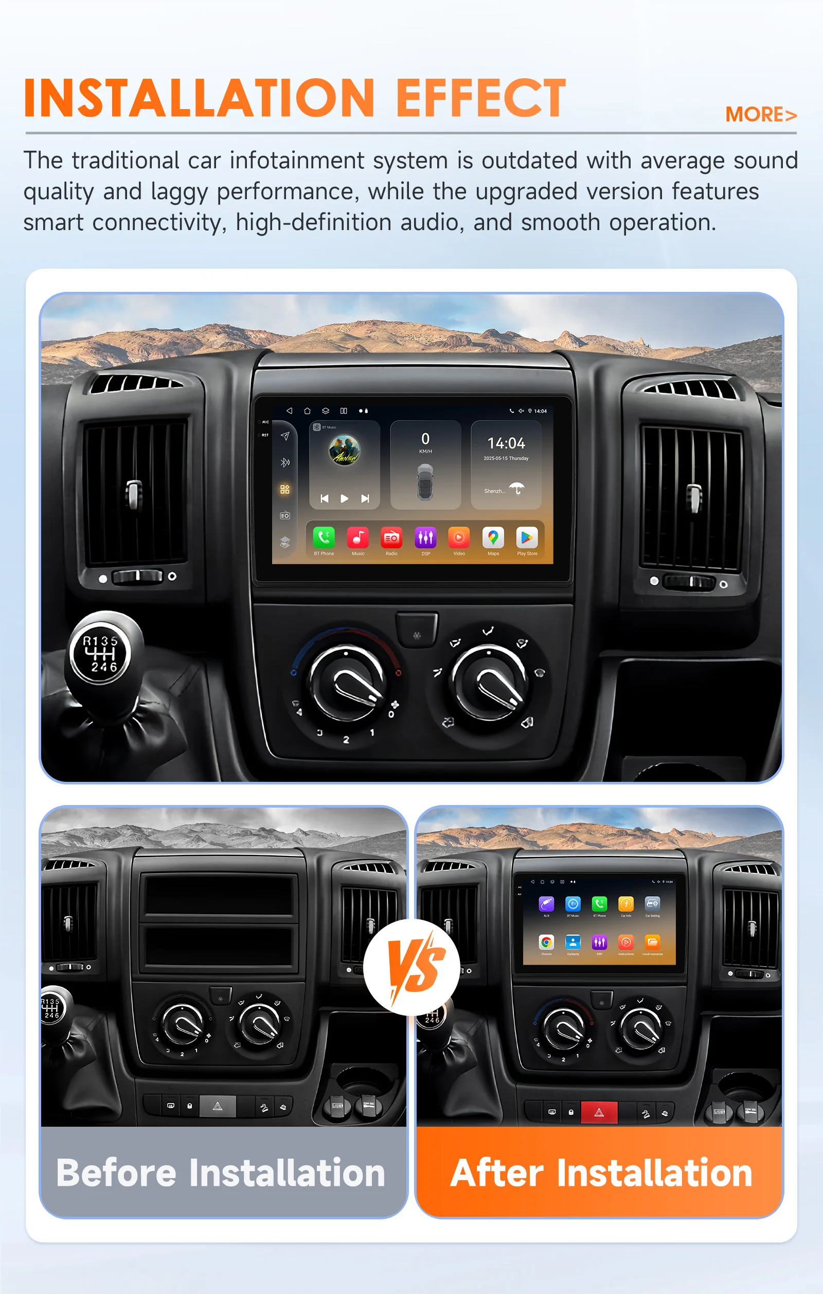 Hizpo 2 Din Android 14 Radio For Fiat Ducato 2006-2015 Carplay Car Multimedia Player Autoradio Navigation Stereo 4G Wifi DSP RDS