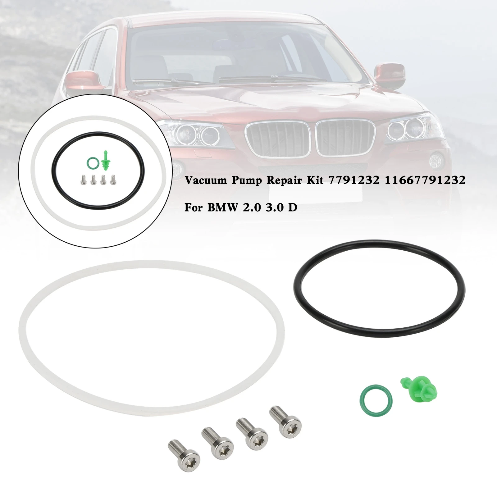 Areyourshop Vacuum Pump Repair Kit 7791232 11667791232 for BMW 2.0 3.0 D