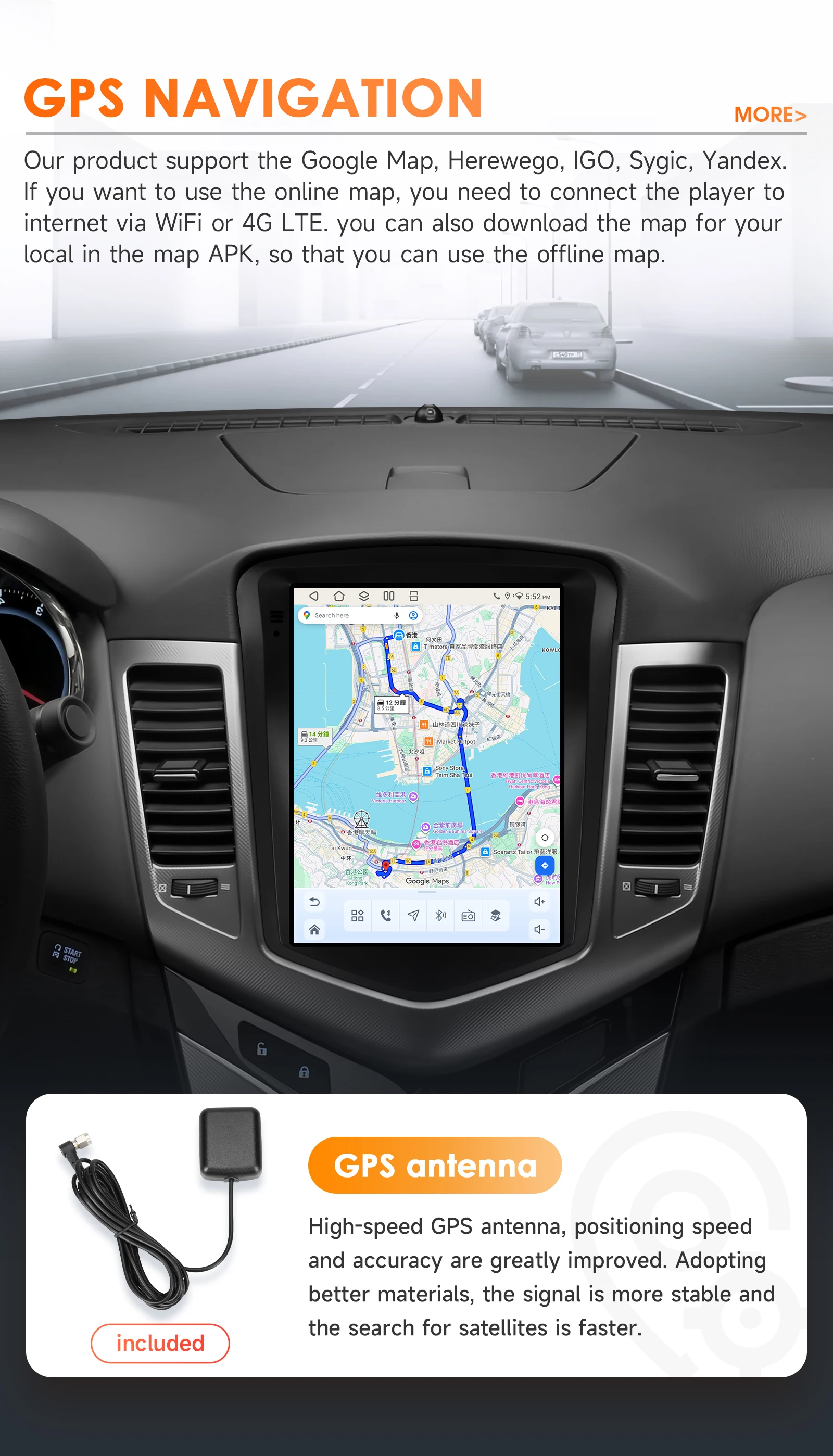 Hizpo 9.7inch Android Car Radio for Volkswagen VW Tiguan 1NF 2007 - 2016 Auto CarPlay 4G BT SWC RDS DSP GPS Snapdragon 6115