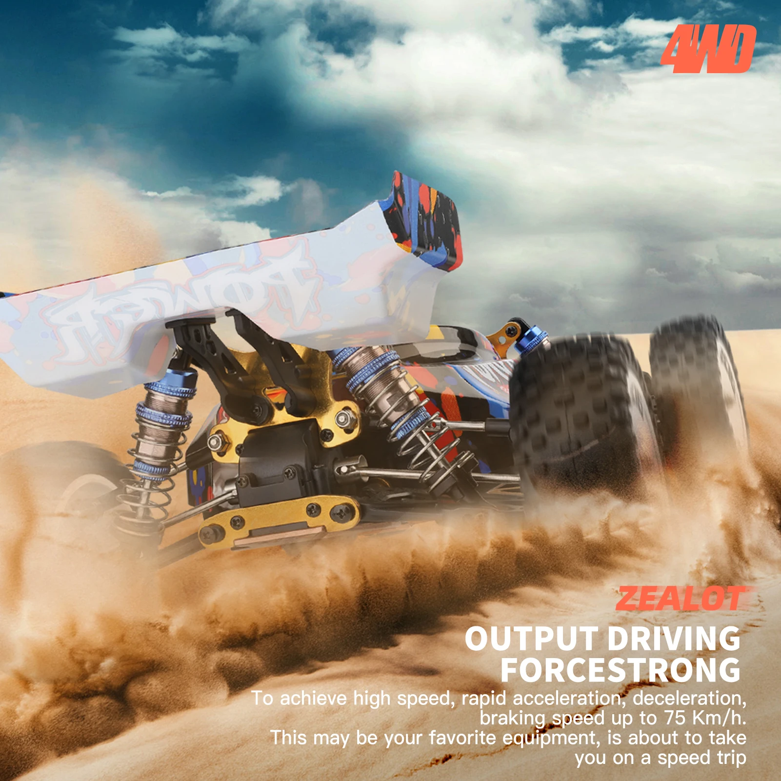 WLtoys XKS 124007 Remote Control Car 1/12 2.4GHz 75KM/H High Speed Off Road Trucks Brushless Motor Metal Chassis 4WD Vehicle Rac