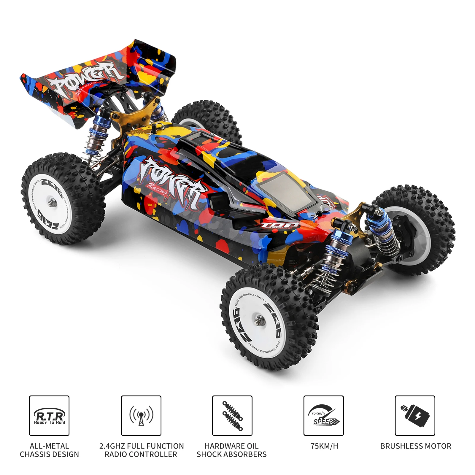 WLtoys XKS 124007 Remote Control Car 1/12 2.4GHz 75KM/H High Speed Off Road Trucks Brushless Motor Metal Chassis 4WD Vehicle Rac