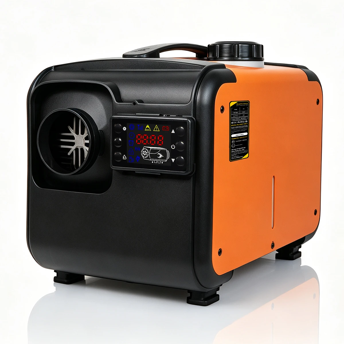 TP 1 Sunster 8KW 12V 24V Heater For Car Diesel Air Heater With Noise Reducer LCD Switch For Car Trailer Truck Diesel Parking Heater