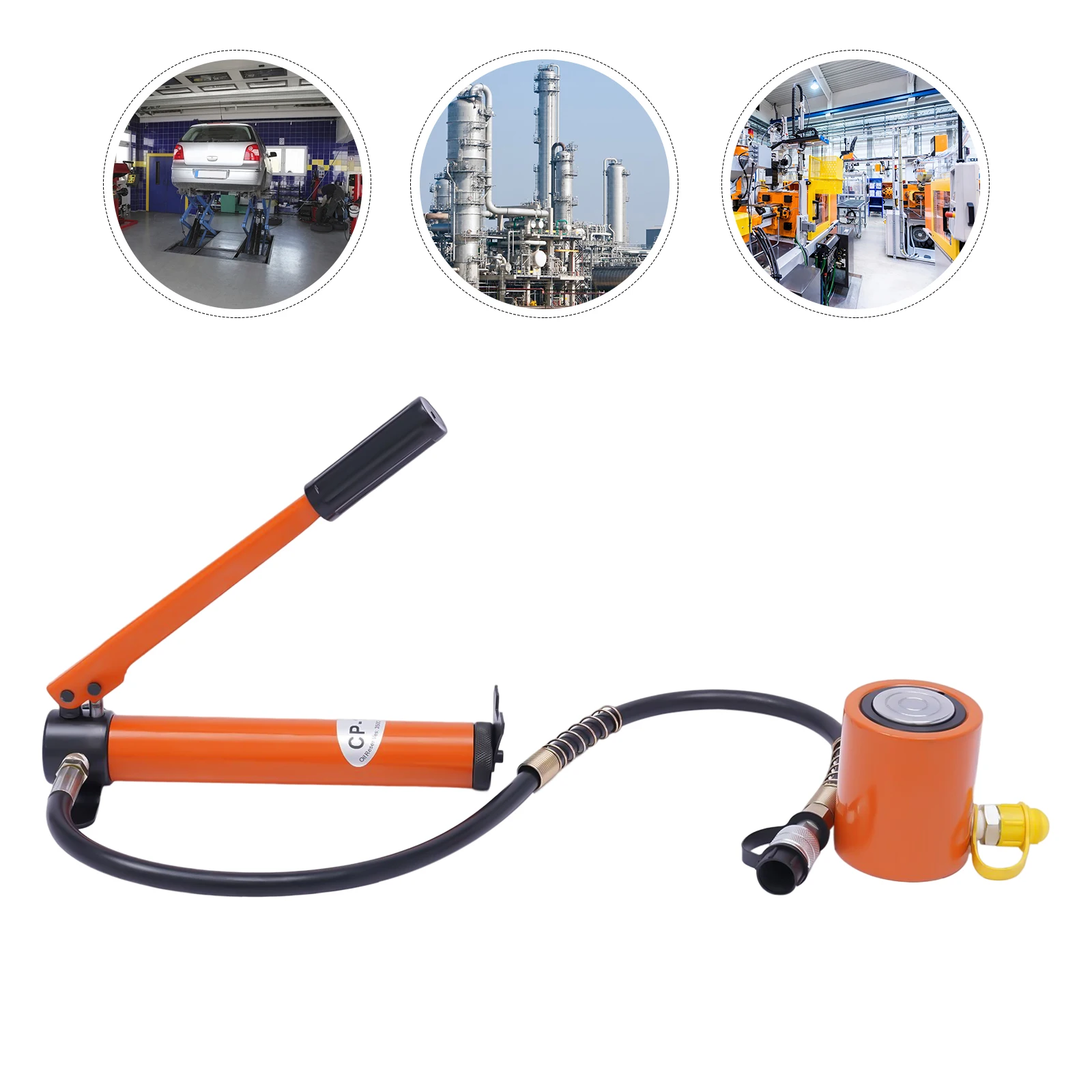 20T Hydraulic Cylinder Jack Porta Power Ram 0.512" Stroke Mini Single Acting Lifting Cylinders with Hydraulic Hand Pump