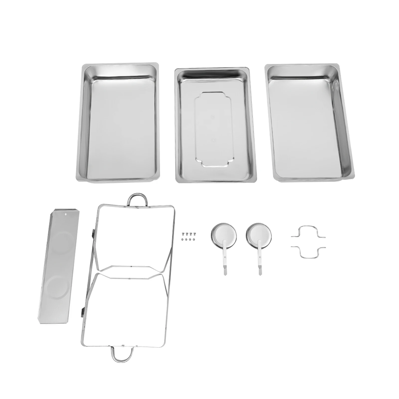 Stainless Steel Food Warmer, 9L Chafing Dish Warming Container Food Warmer Heat Container Hotel Buffet Warmer with Folding Frame