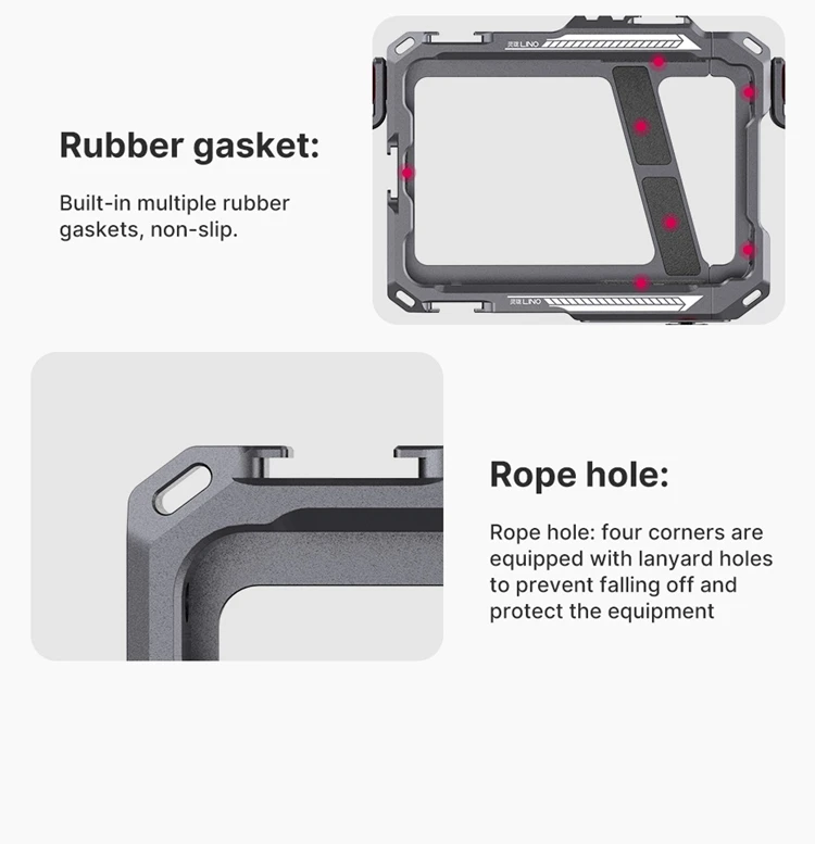 Ulanzi Lino Smartphone Rig Phone Video Vlog Cage with Adjustable Handle for iPhone 16 15 14 13 12 Pro Max for Mic Video Light