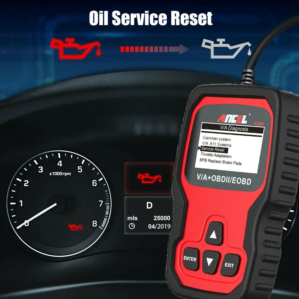 Ancel VD500 Auto OBD2 Automotive Scanner For VW/Audi/Skoda Full System Car Code Reader ABS EPB SRS Oil Reset OBD Diagnostic Tool