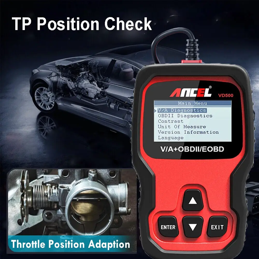 Ancel VD500 Auto OBD2 Automotive Scanner For VW/Audi/Skoda Full System Car Code Reader ABS EPB SRS Oil Reset OBD Diagnostic Tool