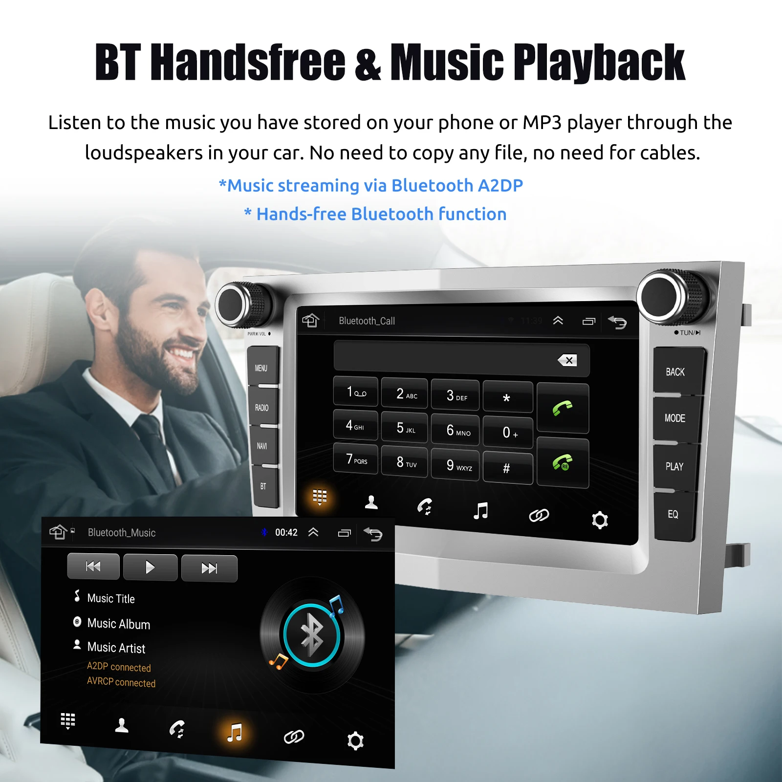 ESSGOO Car Stereo Radio 4+64G Wireless Carplay Android Auto For Vauxhall Astra Corsa C/D Vectra DAB+ Bluetooth Car Radio GPS FM