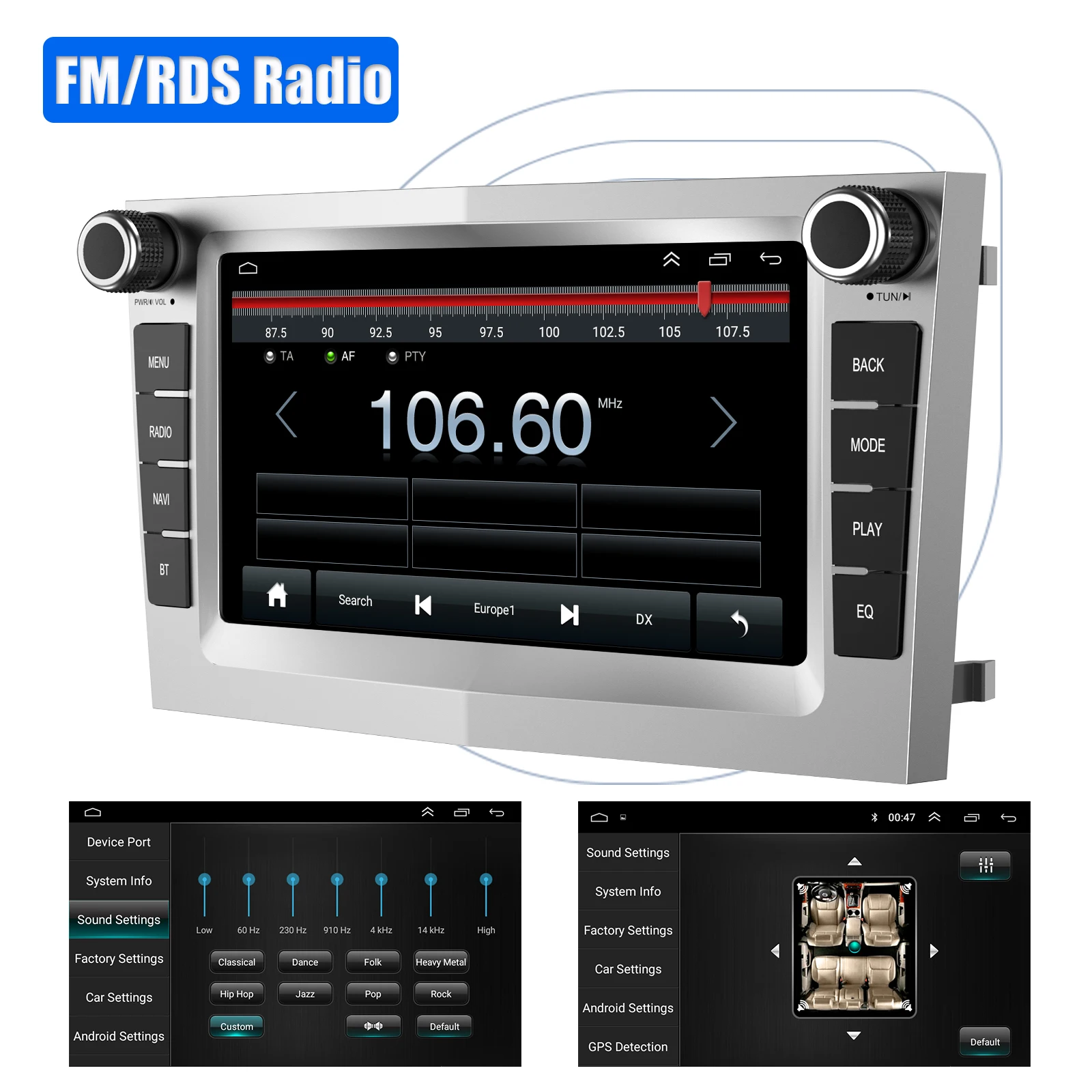 ESSGOO Car Stereo Radio 4+64G Wireless Carplay Android Auto For Vauxhall Astra Corsa C/D Vectra DAB+ Bluetooth Car Radio GPS FM