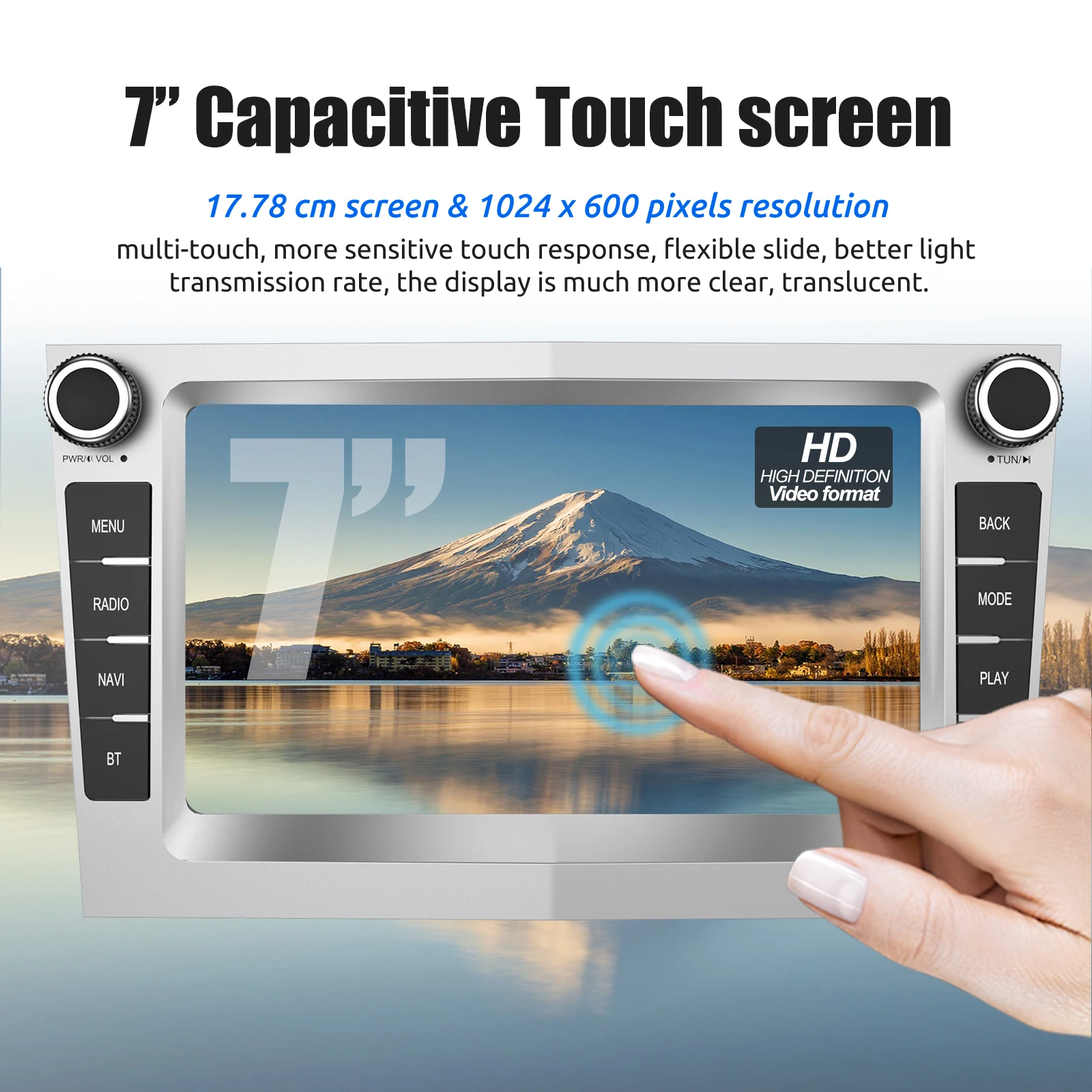 ESSGOO Car Stereo Radio 4+64G Wireless Carplay Android Auto For Vauxhall Astra Corsa C/D Vectra DAB+ Bluetooth Car Radio GPS FM