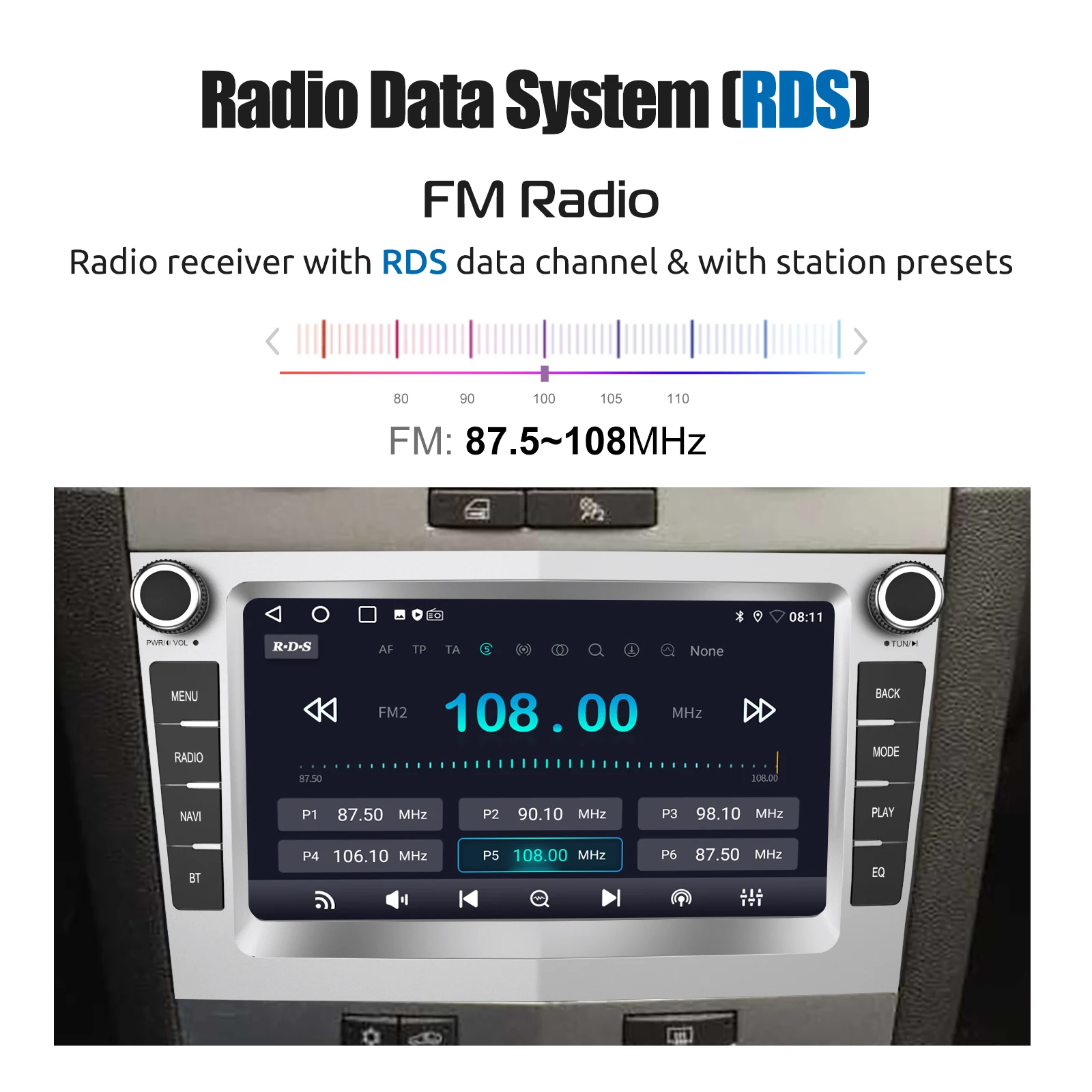 ESSGOO Car Stereo Radio 4+64G Wireless Carplay Android Auto For Vauxhall Astra Corsa C/D Vectra DAB+ Bluetooth Car Radio GPS FM