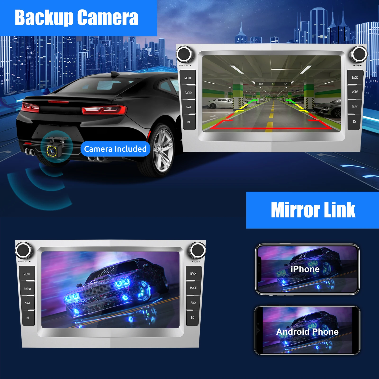 ESSGOO Car Stereo Radio 4+64G Wireless Carplay Android Auto For Vauxhall Astra Corsa C/D Vectra DAB+ Bluetooth Car Radio GPS FM