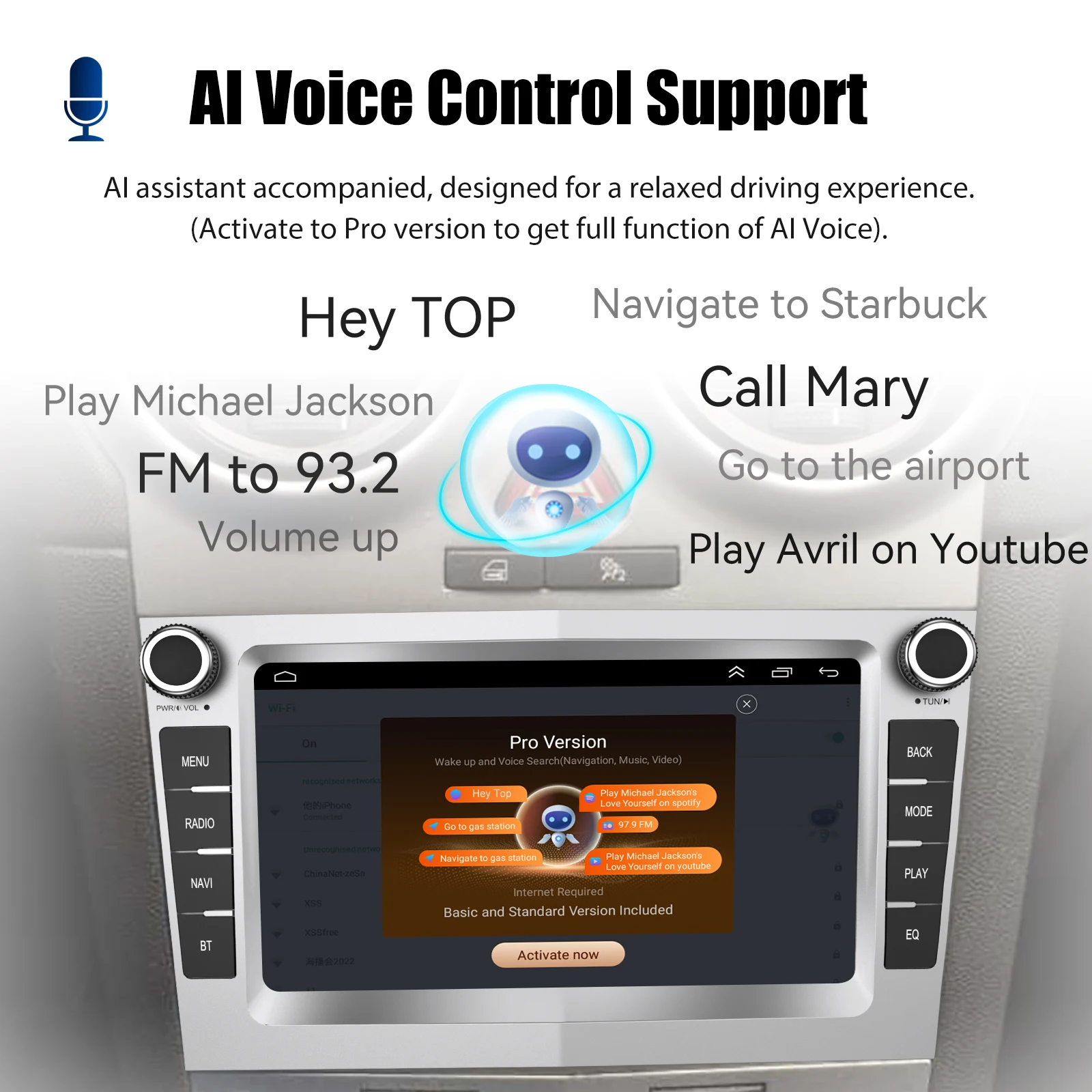 ESSGOO Car Stereo Radio 4+64G Wireless Carplay Android Auto For Vauxhall Astra Corsa C/D Vectra DAB+ Bluetooth Car Radio GPS FM