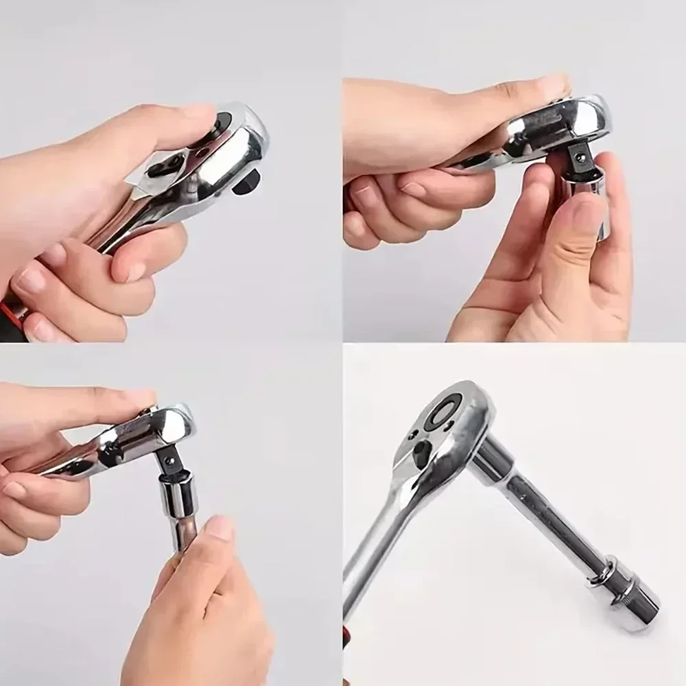 Wrench Set 46 Pcs Tool Kit for Car Tool Screwdriver and Bit Ratchet Torque Quick Wrench Spanner Wrench Socket Key Hand Tools