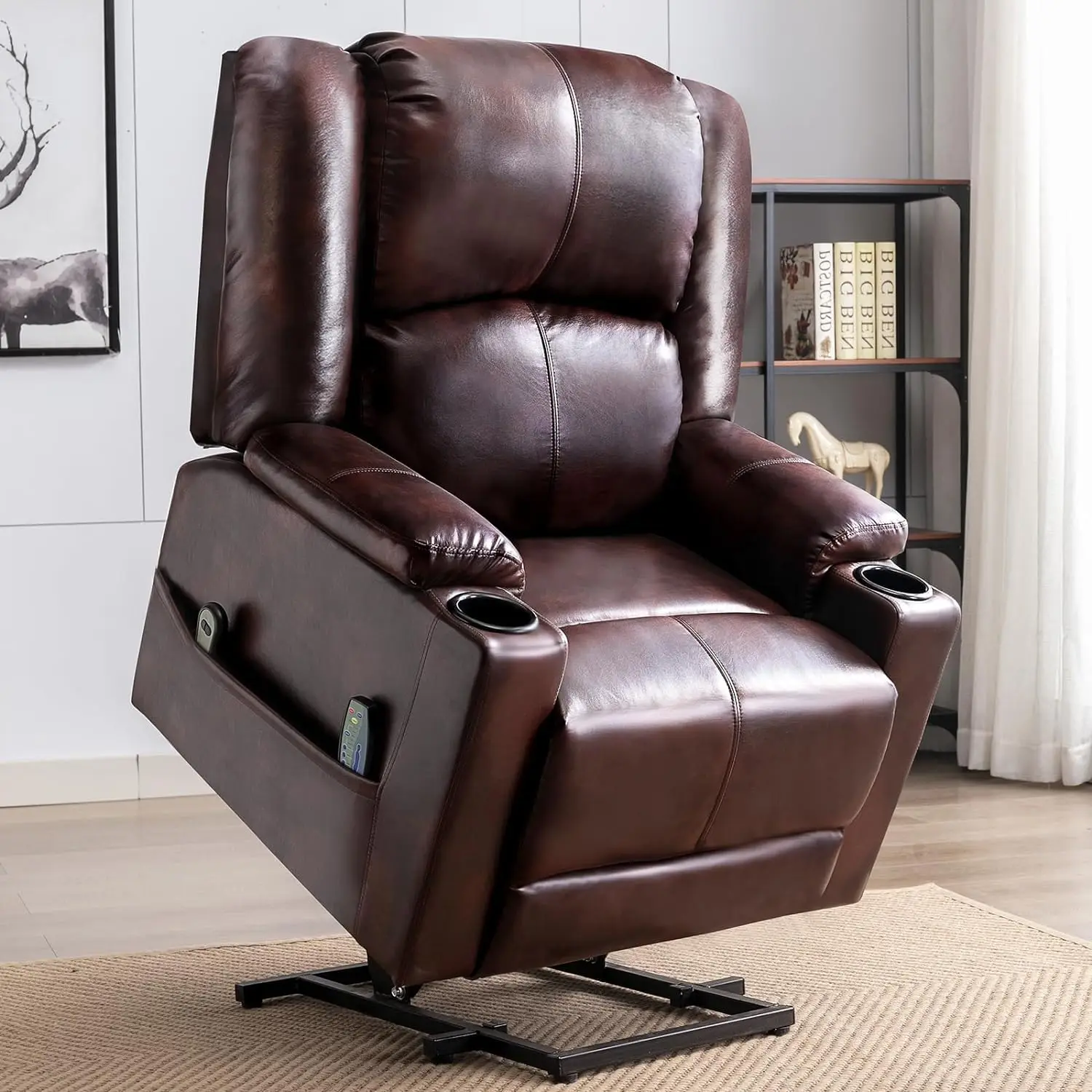 Comhoma Electric Power Lift Recliner Chair, Lift Chair Recliner Tv Chair Massage Chair with Reclining Function Chair for Elderly