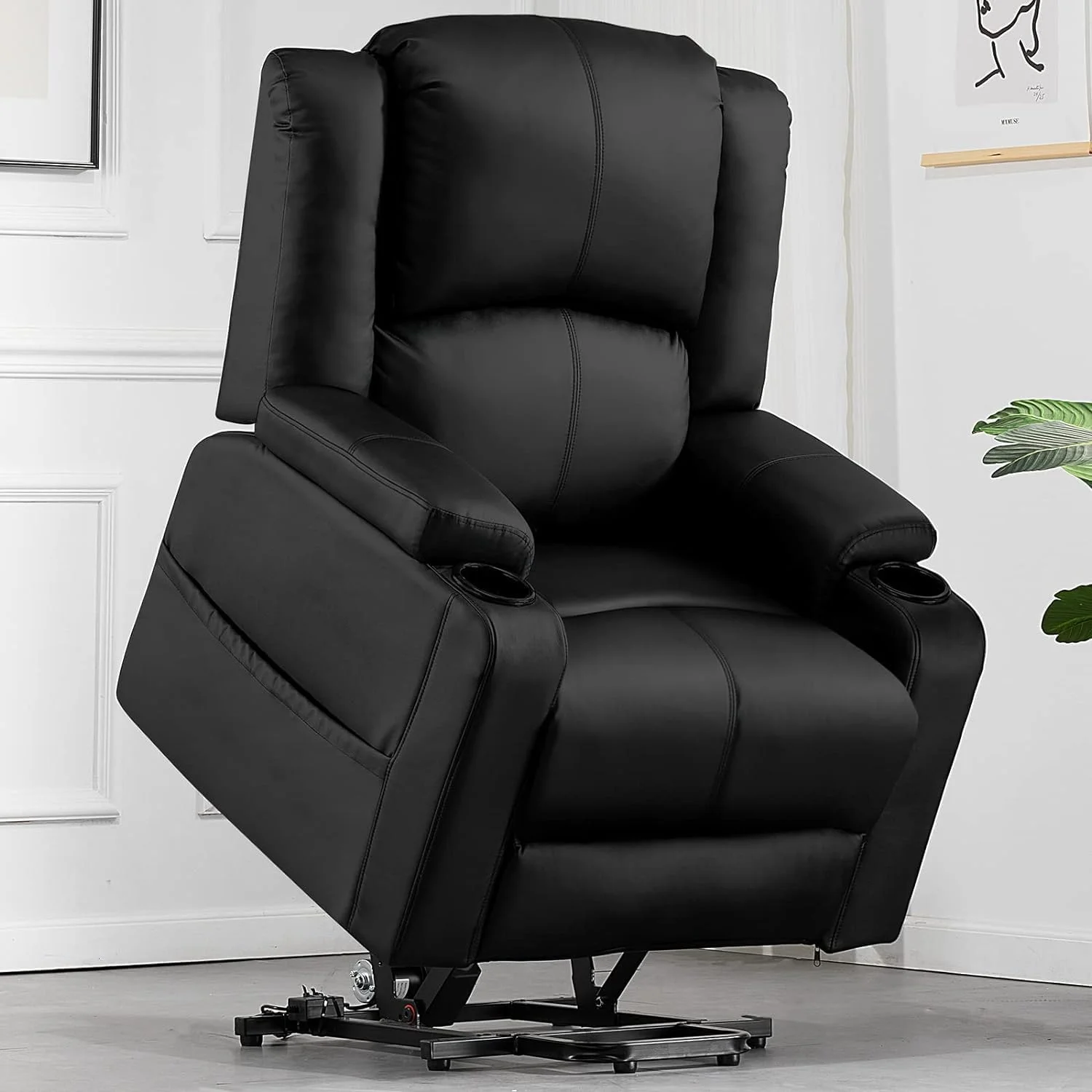 Comhoma Electric Power Lift Recliner Chair, Lift Chair Recliner Tv Chair Massage Chair with Reclining Function Chair for Elderly