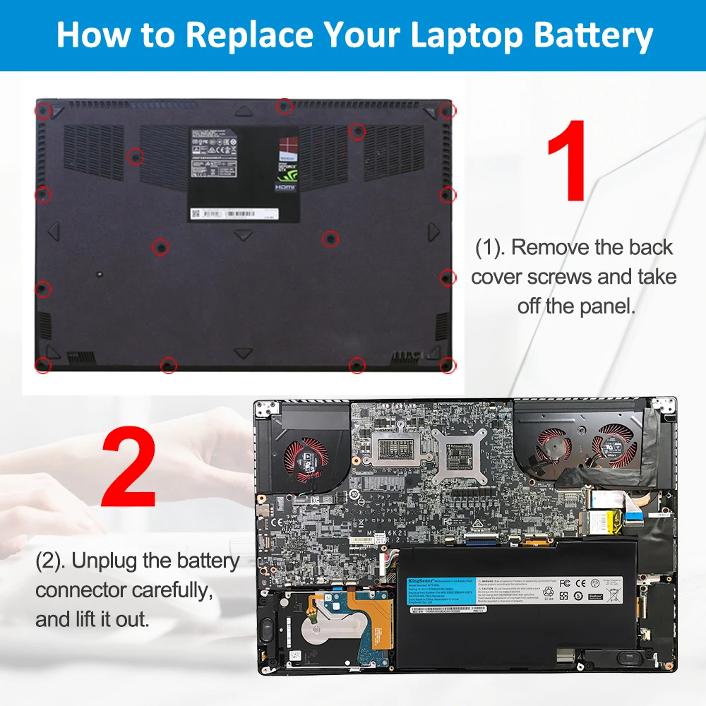 KingSener New BTY-M6J Laptop Battery For MSI GS63VR GS73VR 6RF-001US BP-16K1-31 MS-17B1 MS-16K2 9N793J200 Tablet Free Tools