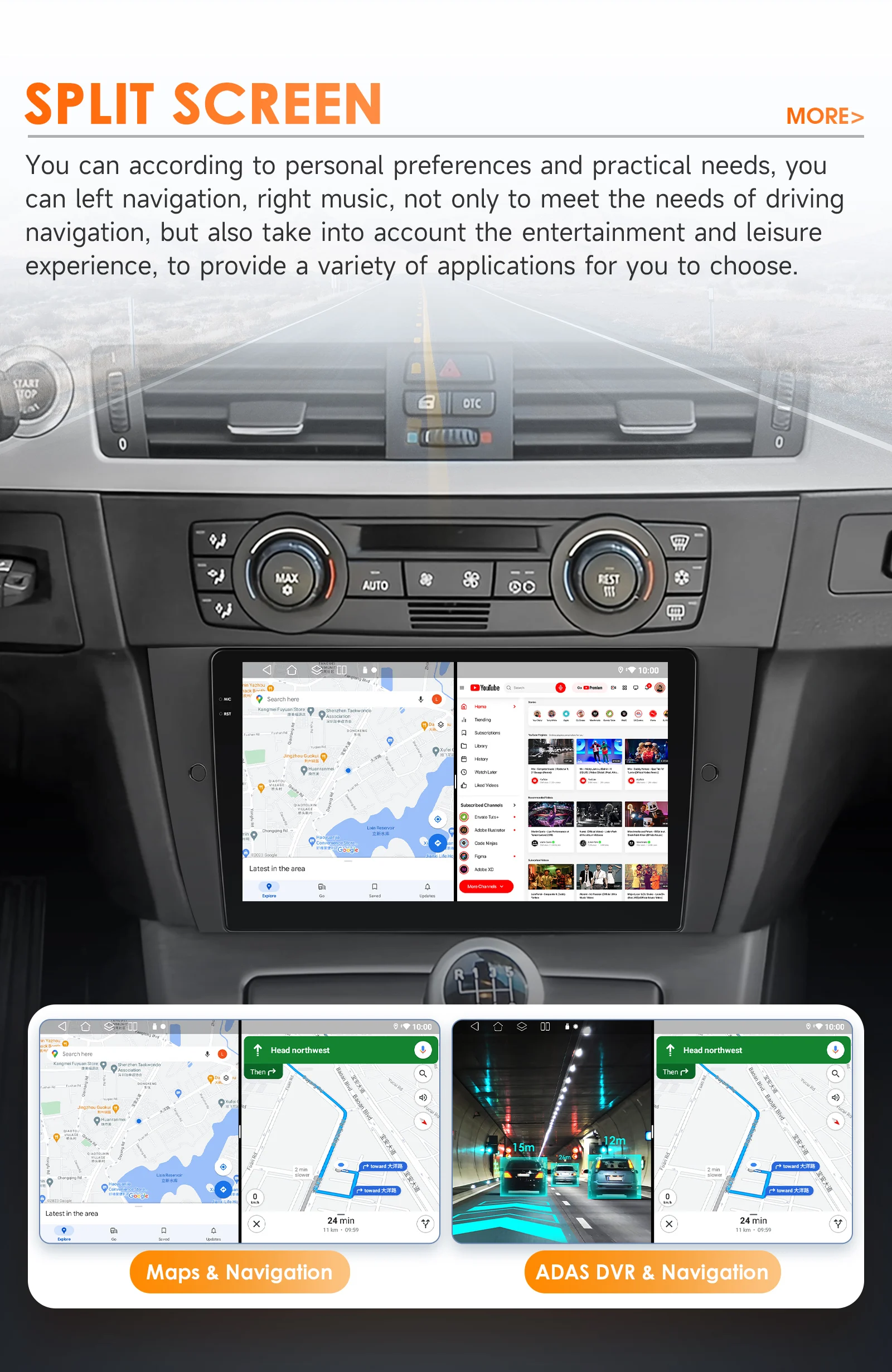 Hizpo Android 14 Car Radio For BMW 3-Series E90 E91 E92 E93 Wireless CarPlay Auto Intelligent Systems No 2 Din 2din DVD Navi RDS