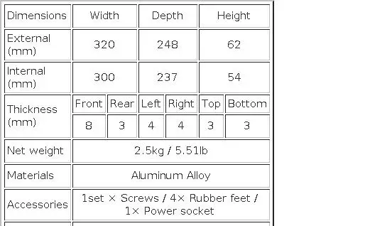 Nobsound All Aluminum Preamp/Amplifier/DAC Chassis HiFi DIY Metal Case Box 320×248×62mm