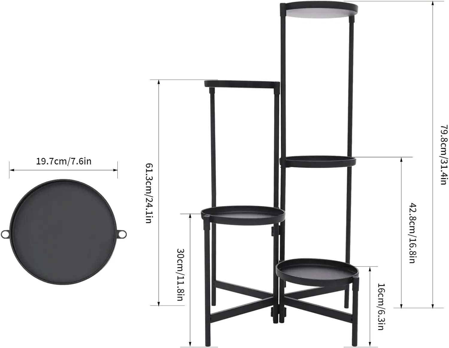 5 Etagen,Pflanzenregal Blumenregal Indoor Outdoor Balkon Deko Schlafzimmer Blumentopf Zimmerpflanzen Pflanztisch