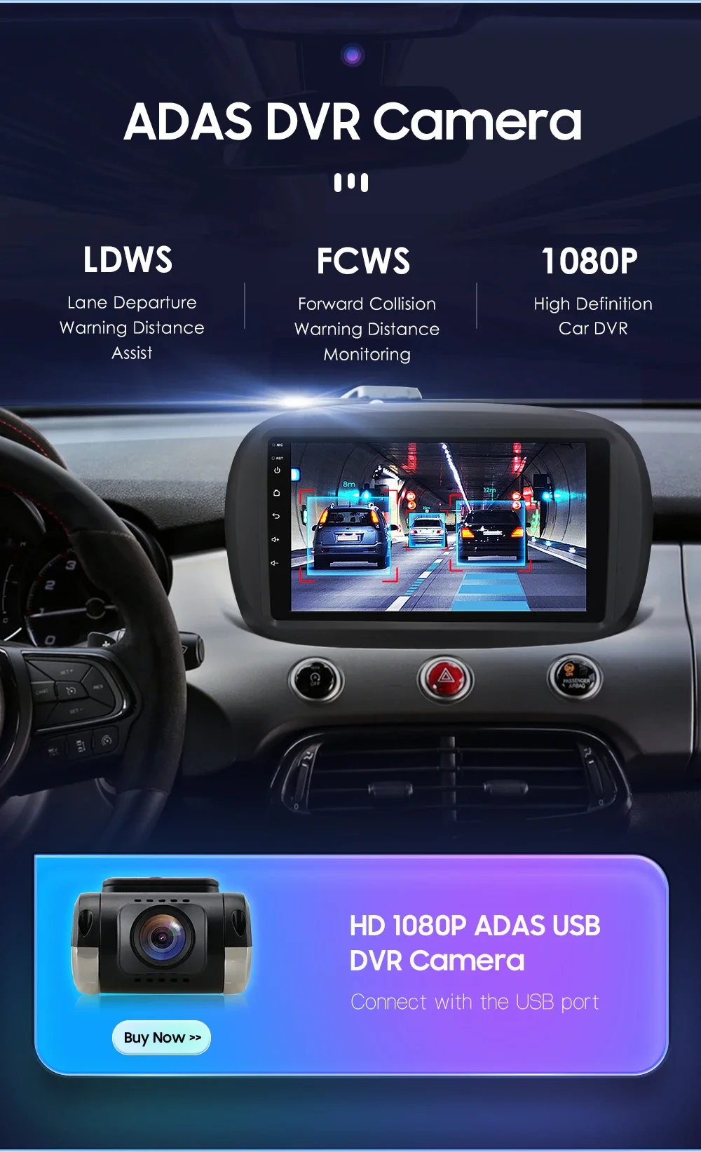 9" CarPlay Hizpo 2Din Android Auto Car Radio for Fiat 500X 2014 - 2020 Multimedia UI7862 Navigation GPS RDS DSP SWC 4G Bluetooth