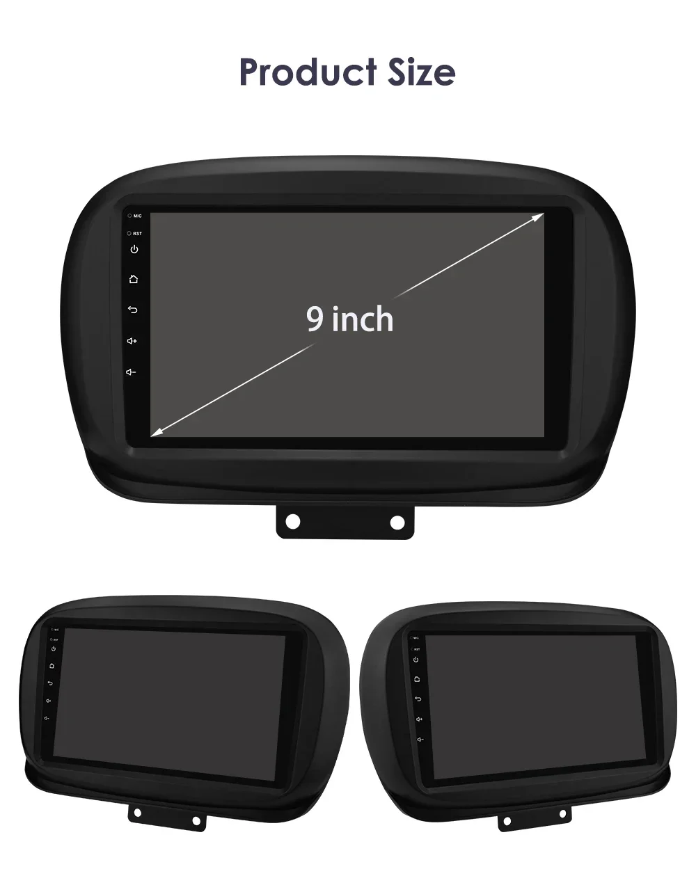 9" CarPlay Hizpo 2Din Android Auto Car Radio for Fiat 500X 2014 - 2020 Multimedia UI7862 Navigation GPS RDS DSP SWC 4G Bluetooth