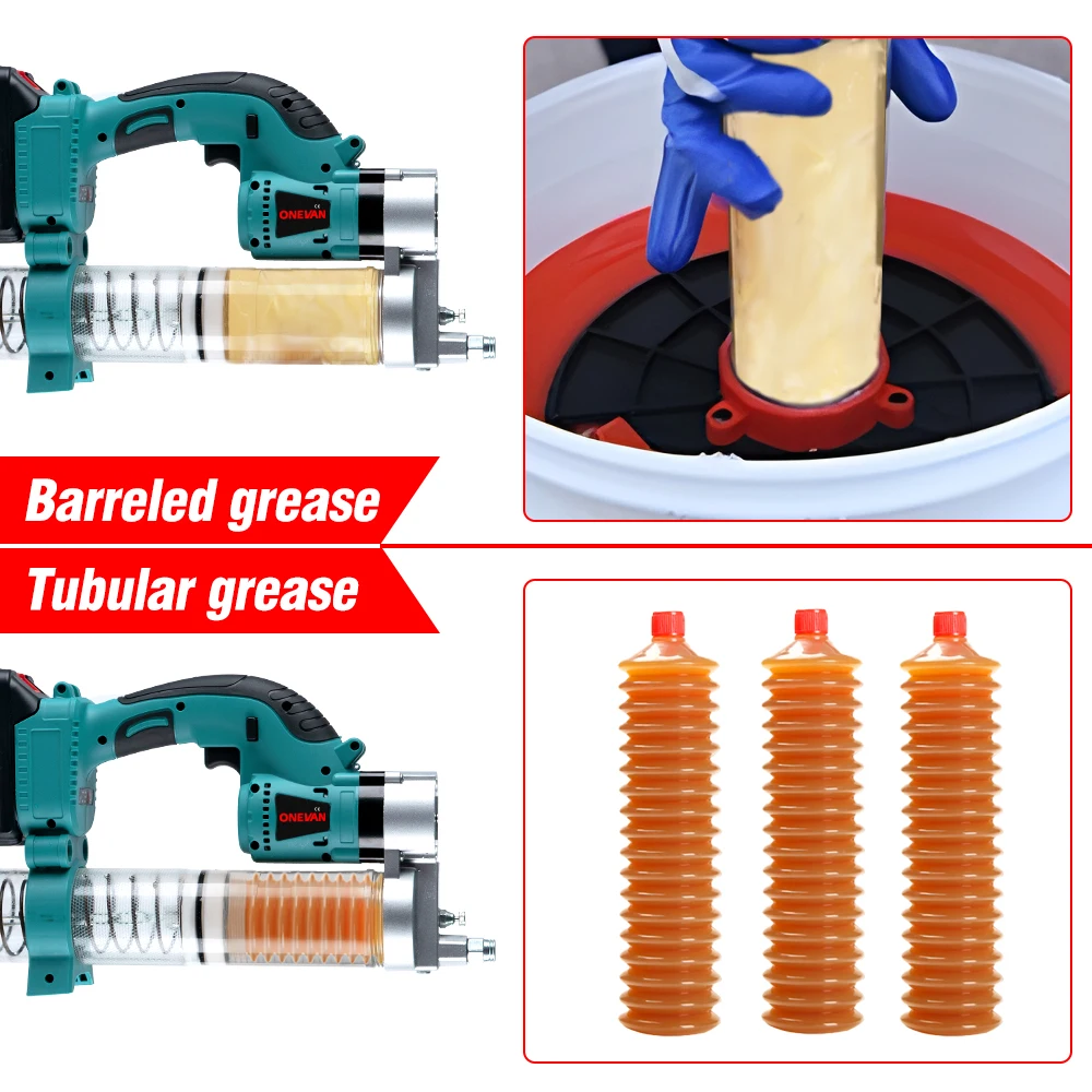 ONEVAN 10000PSL Electric Grease Machine Cordless High Pressure Car Maintenance Lubricating Oil Power Tool For Makita Battery Pin