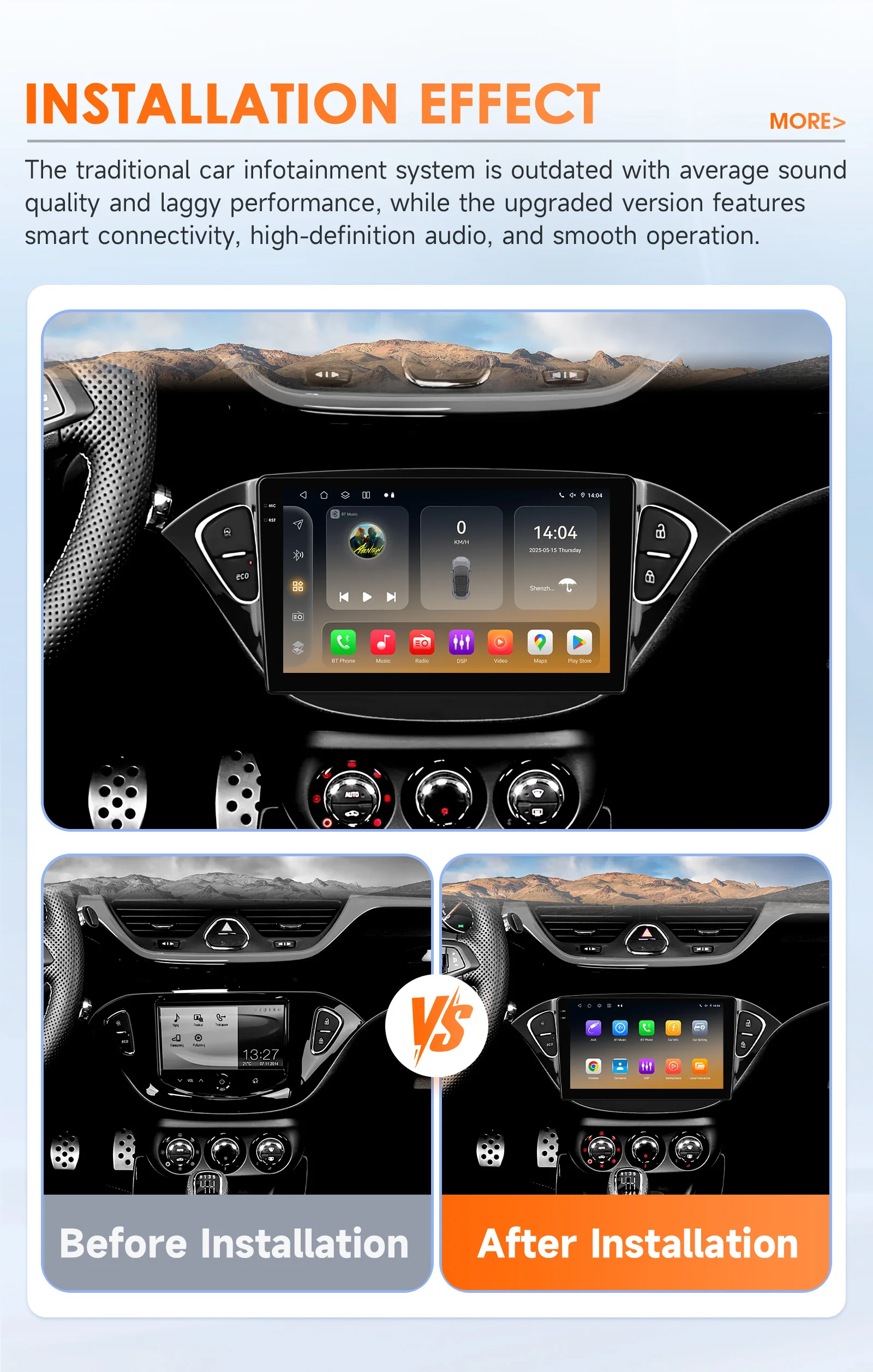 Hizpo Car Smart Systems Radio for Opel Adam 2013 -2016 for Corsa E 2015 -2019 CarPlay Android Auto Autoradio GPS Navigation Wifi