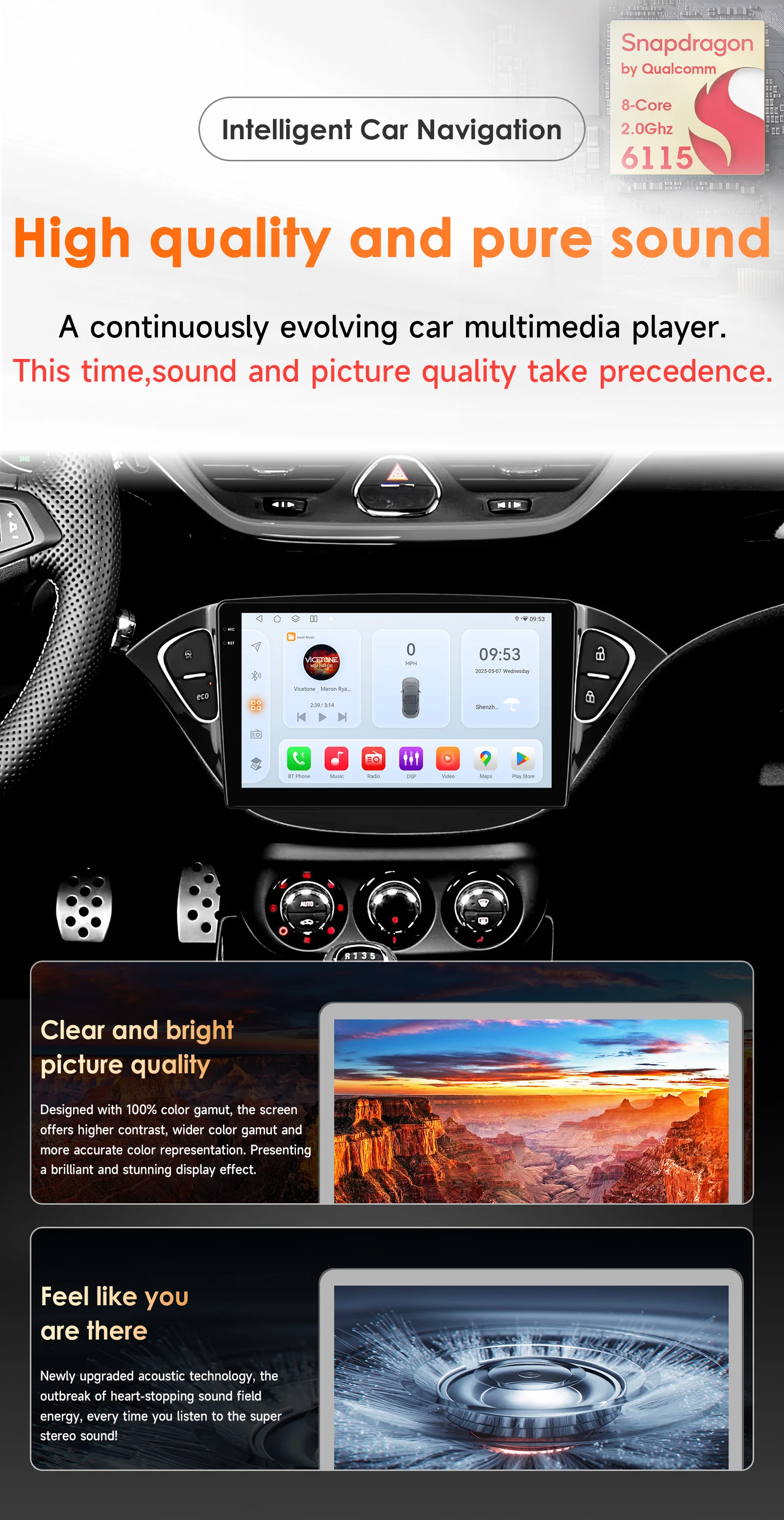 Hizpo Car Smart Systems Radio for Opel Adam 2013 -2016 for Corsa E 2015 -2019 CarPlay Android Auto Autoradio GPS Navigation Wifi