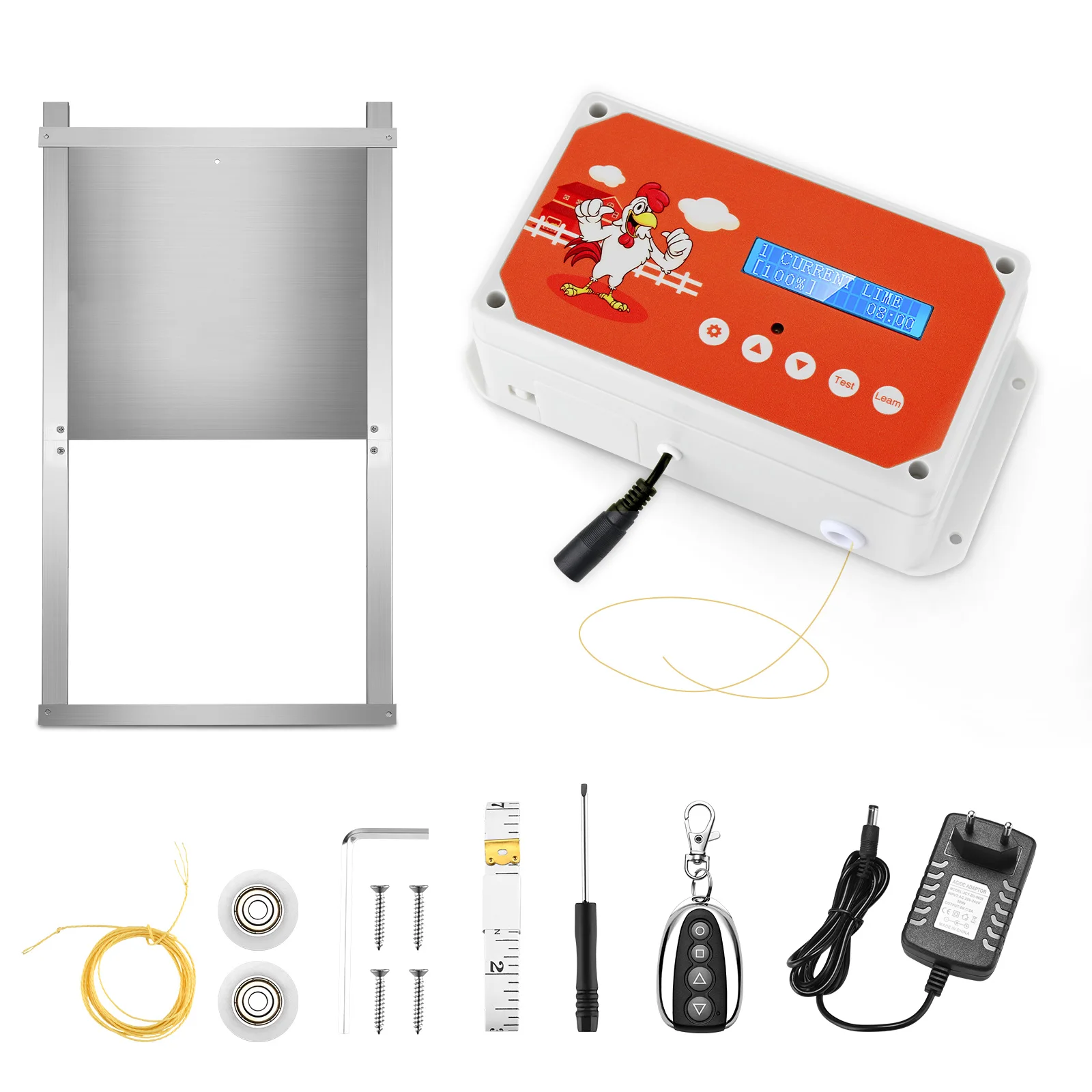 Automatic Chicken Coop Door, Chicken Coop Door Opener Light Sensor Timer, Network or Battery Operated or Solar Powered Max 4kg