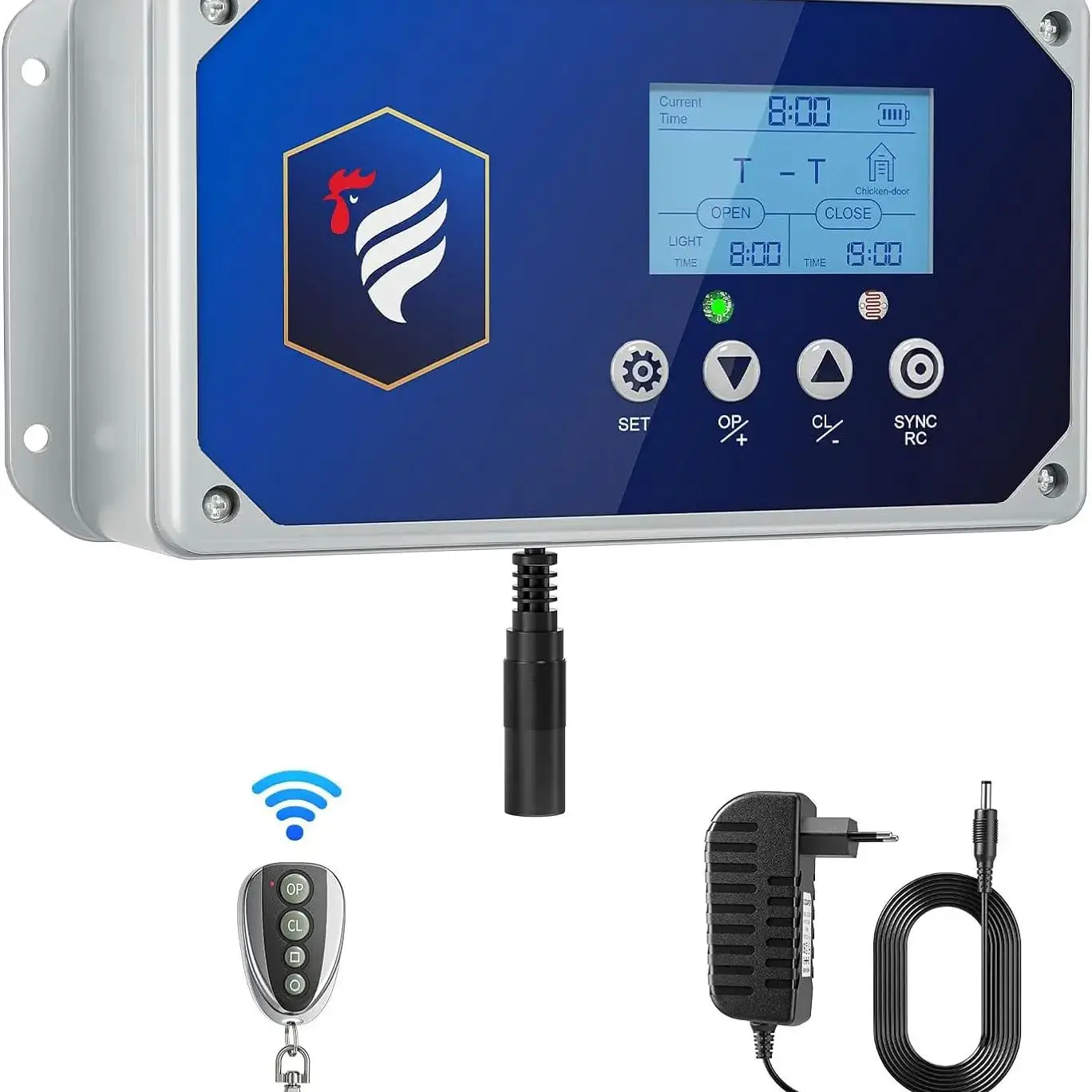 Automatic Chicken Coop Door, Chicken Coop Door Opener Light Sensor Timer, Network or Battery Operated or Solar Powered Max 4kg