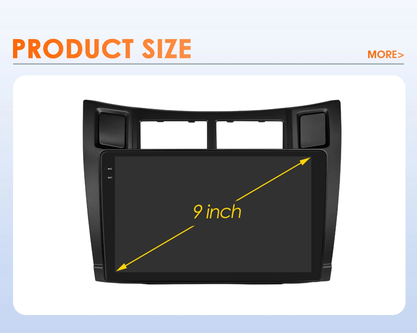 Hizpo 2Din 9inch Android Auto Car Radio for Toyota Yaris 2005 - 2012 Snapdragon 6115 GPS RDS DSP BT 4G CarPlay SWC 360°CAM