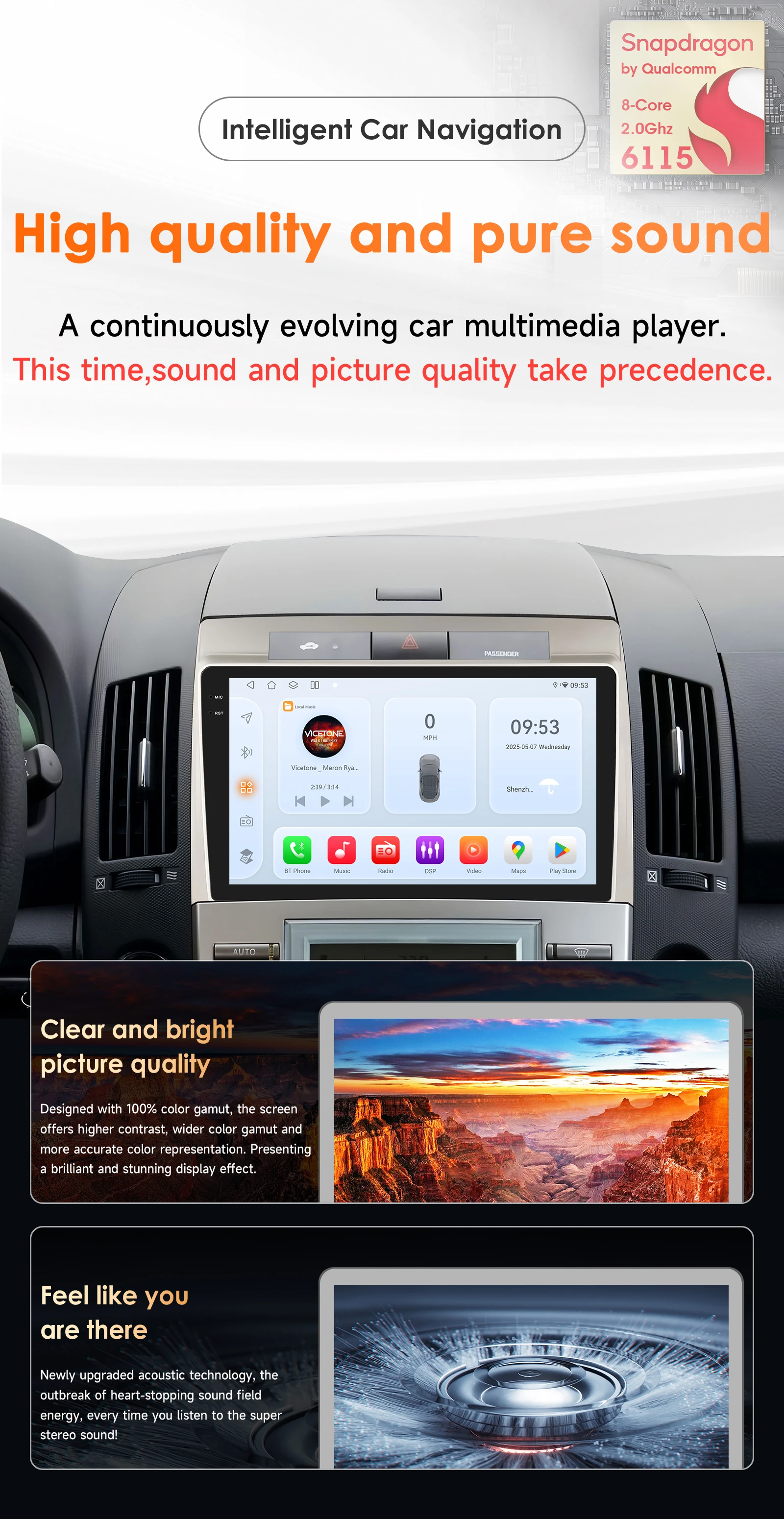 Hizpo Android 14 Car Radio For Toyota Corolla Verso AR10 2004 - 2009 Multimedia Video Auto Carplay Player GPS 360 Camera DSP GPS