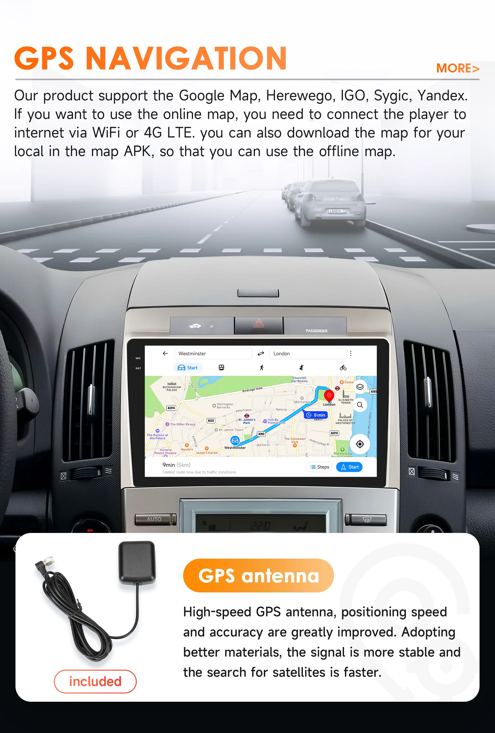 Hizpo Android 14 Car Radio For Toyota Corolla Verso AR10 2004 - 2009 Multimedia Video Auto Carplay Player GPS 360 Camera DSP GPS